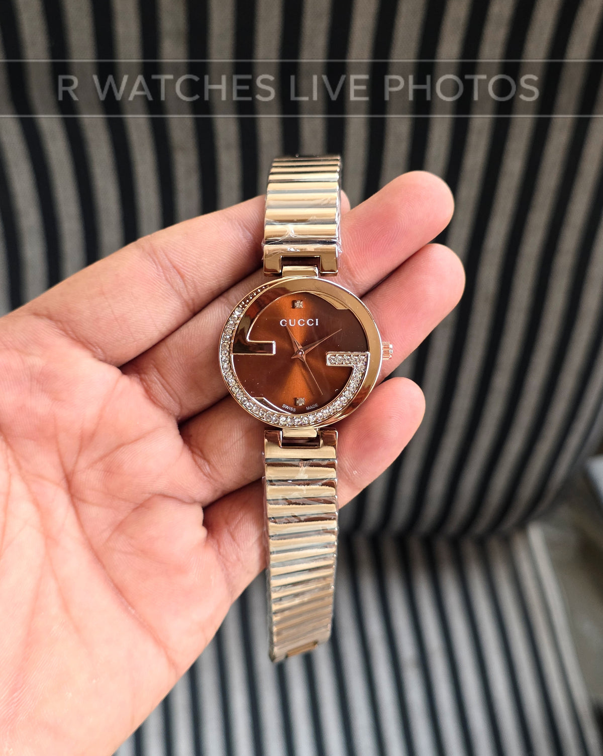 (OS)🖤⭐ Gucci Girls Diamond Full Brown (GCG26)