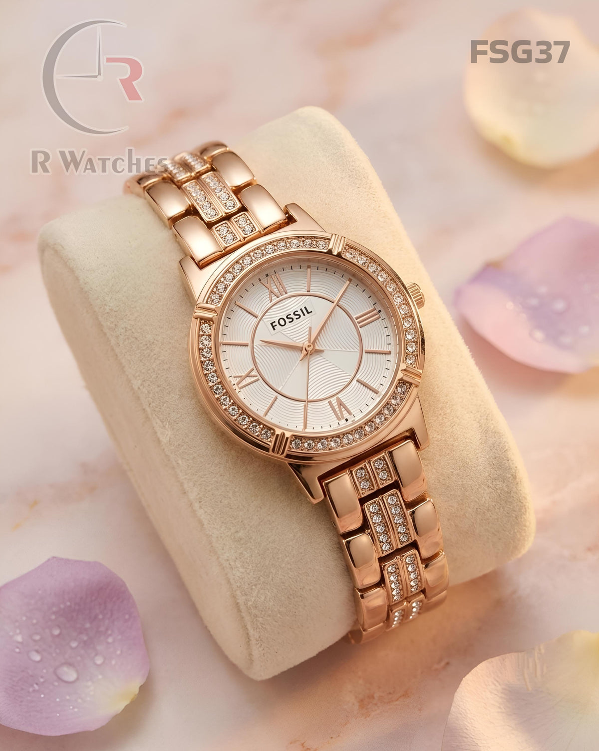 (OS)🖤⭐ Fossil girls rose gold white (FSG37)