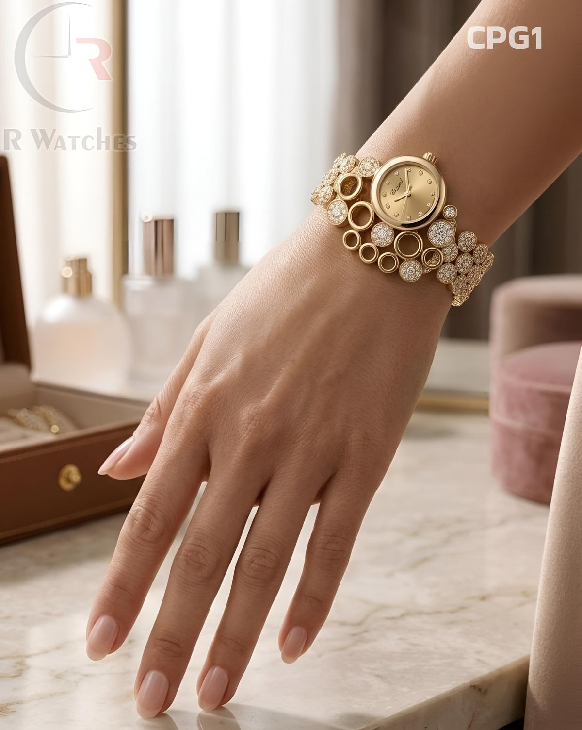 (OS)🖤 Chopard Girls Diamond Gold (CPG1)