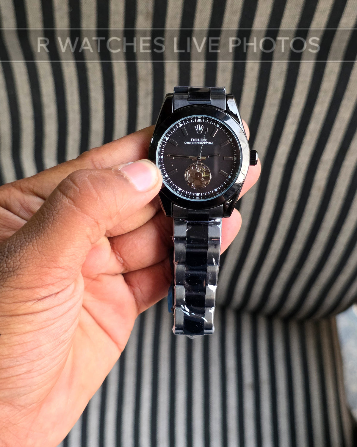 (SS)📷⬆️⭐ Rolex Automatic Full Black (RXAM6)
