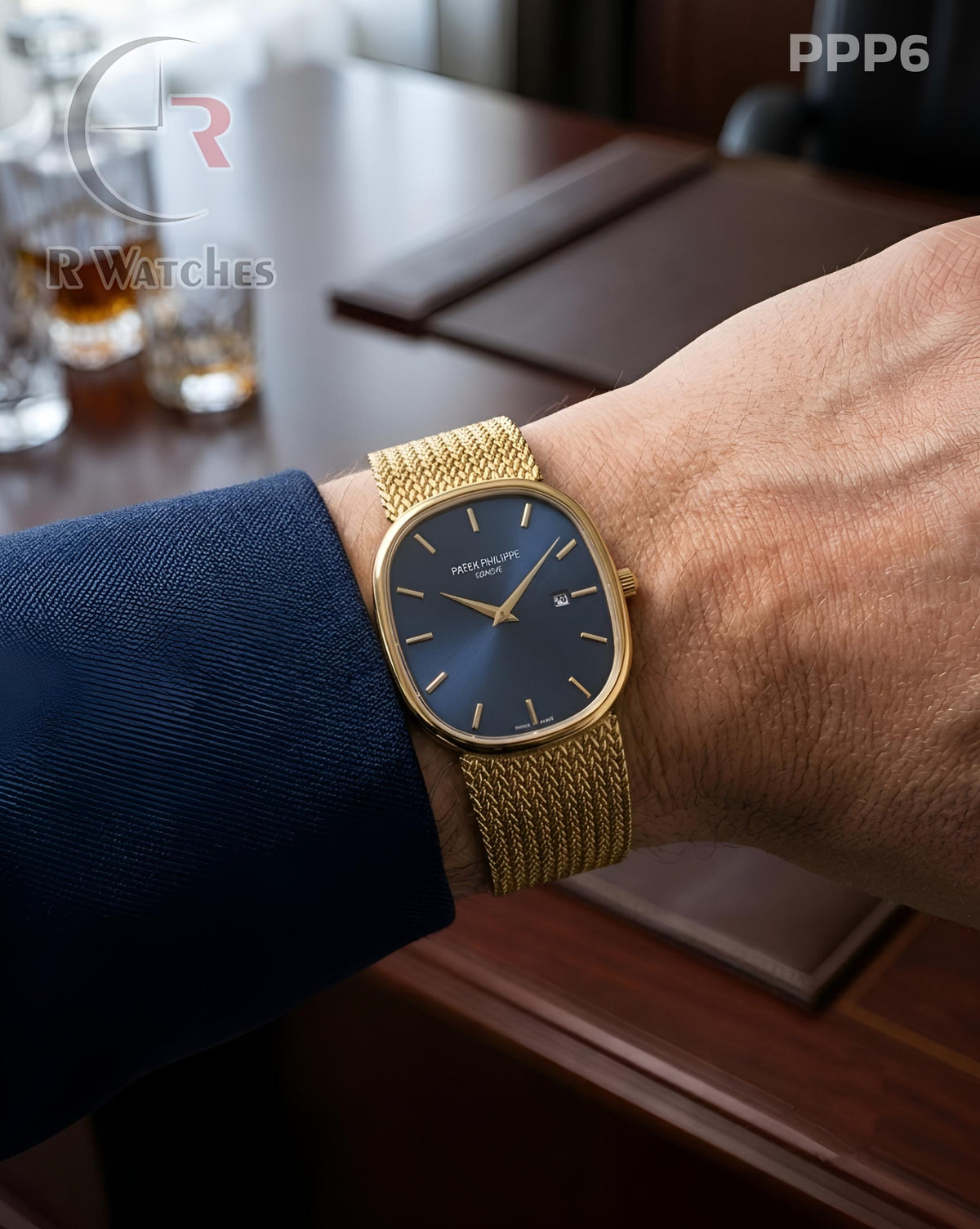(OS)π€β Patek Philippe Square Gold Blue (PPP6)