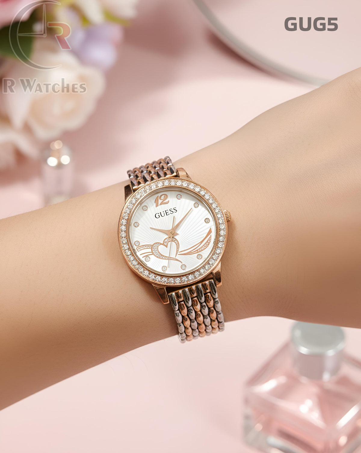 (SS)🖤⭐ Guess girls dual tone white (GUG5)