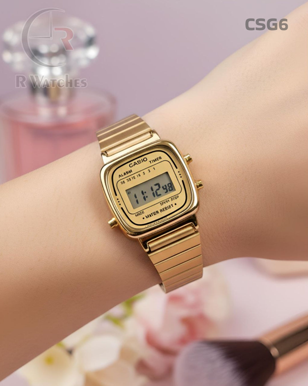 (OS3)🖤⬆️ Casio Girls illuminator Full Gold (CSG6)