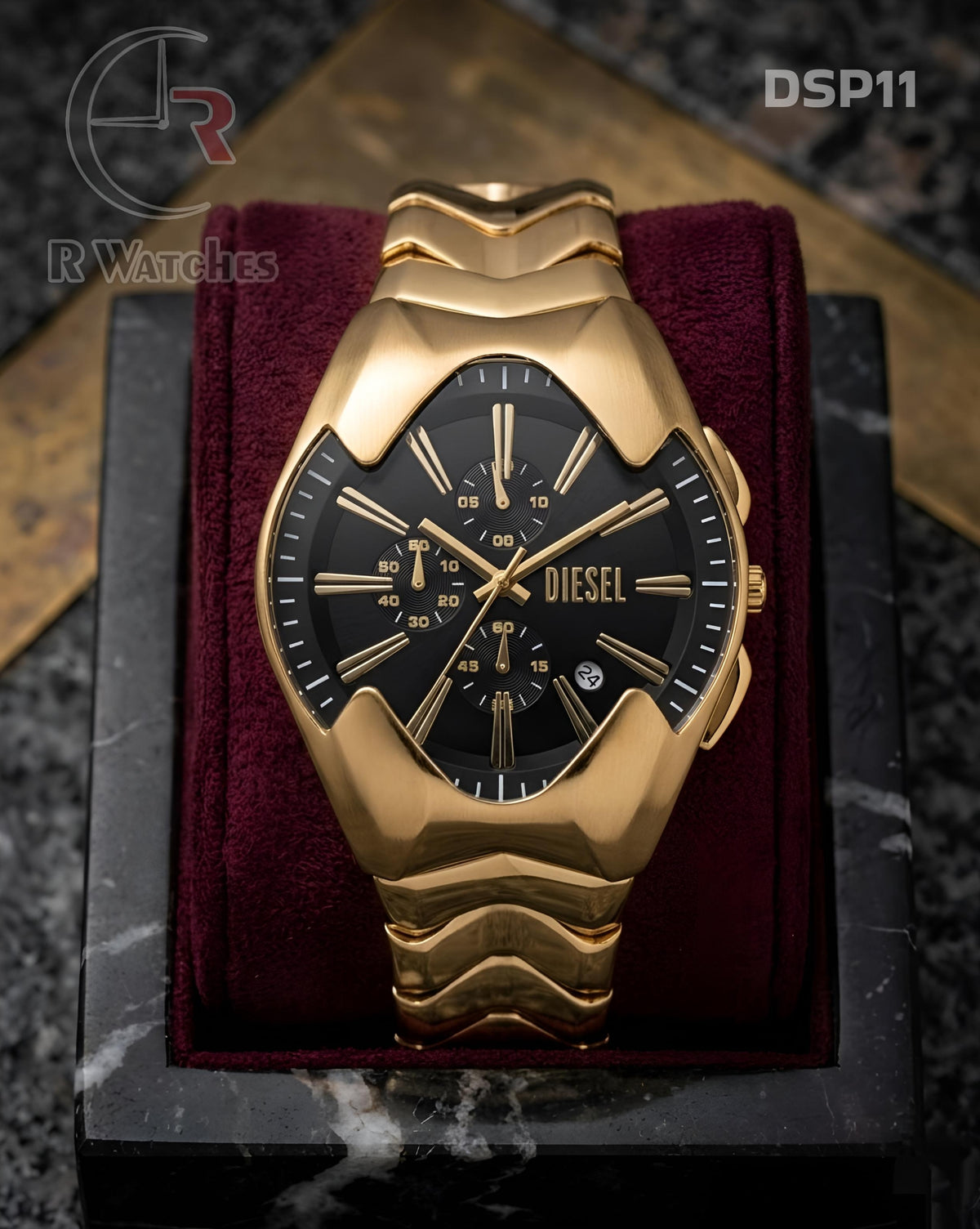 (SS)🖤⬆️ Diesel Chrono Gold Black (DSP11)
