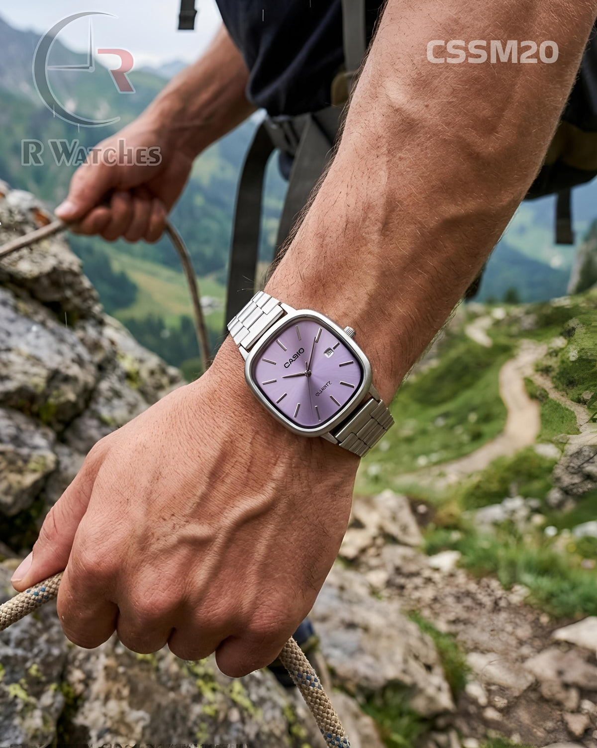 (OS)🖤⬆️ Casio Old Money Silver Purple (CSSM20)