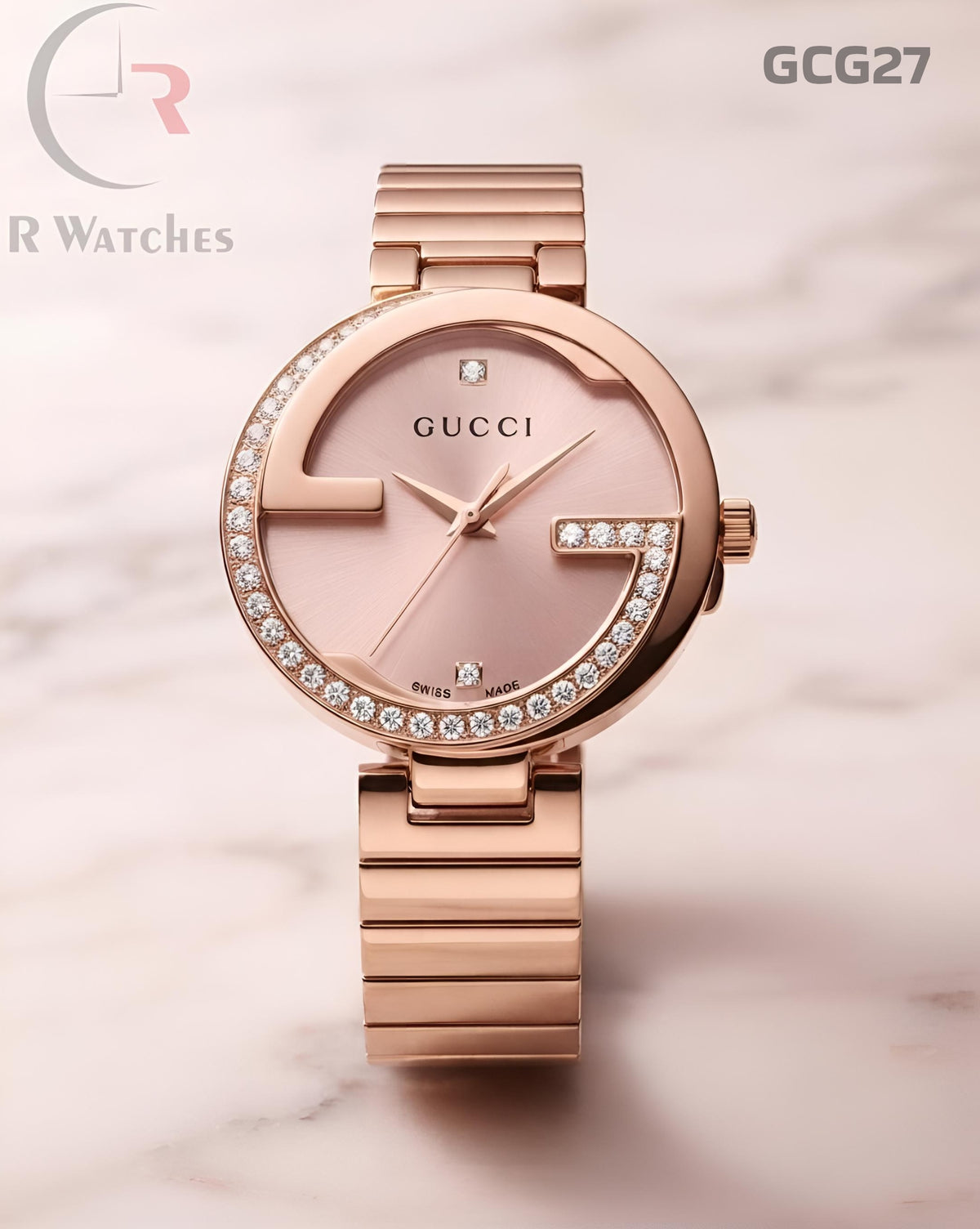 (OS)🖤⭐ Gucci Girls Diamond Full Rose Gold (GCG27)