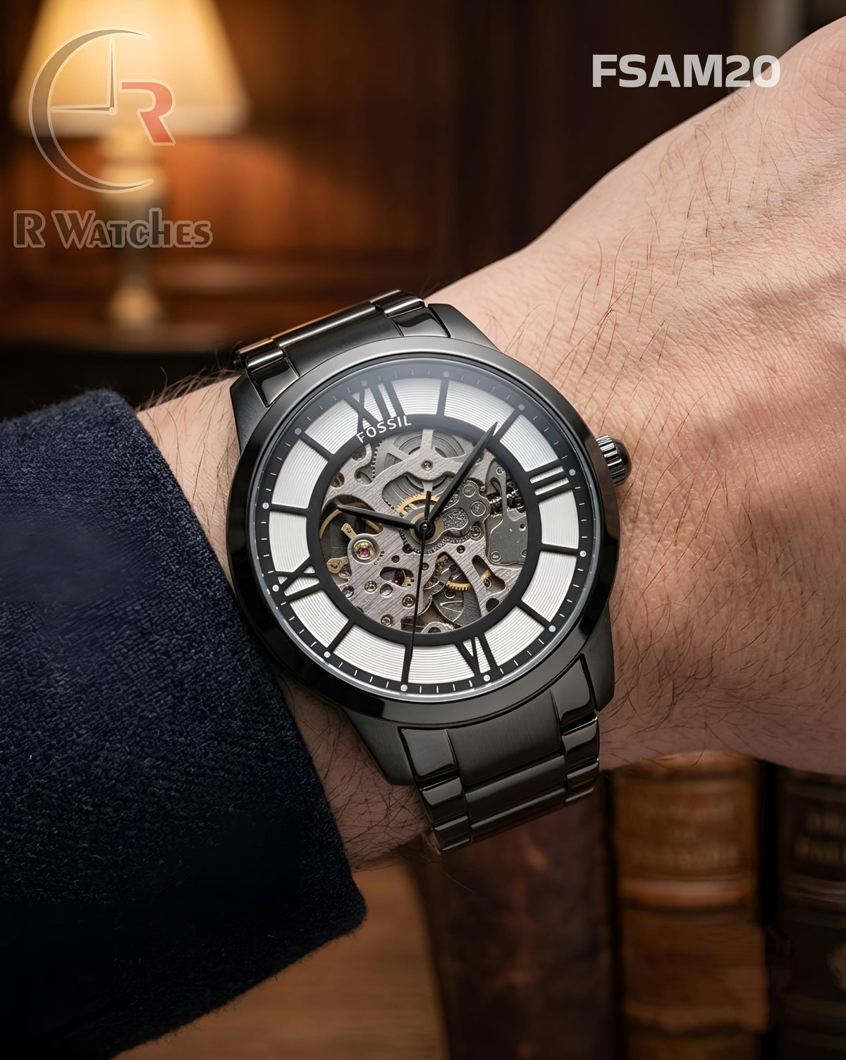 (SS)🖤⭐ Fossil Automatic Full Black (FSAM20)