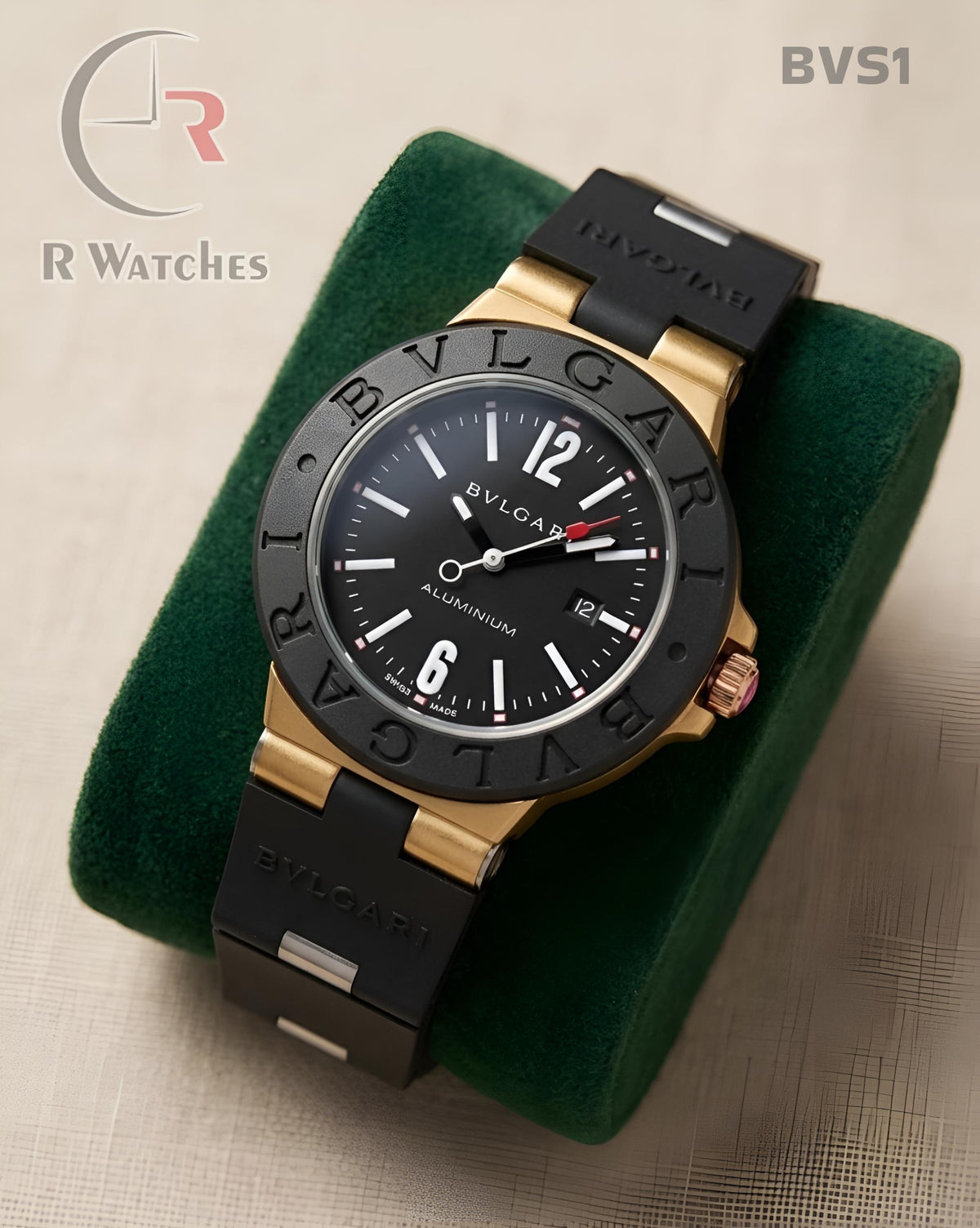 (OS)🖤⬆️ Bvlgari silicon black gold (BVS1)