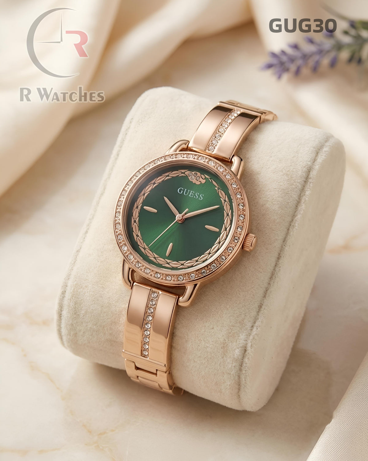 (OS)🖤⬆️⭐🔁 Guess girls rose gold green (GUG30)