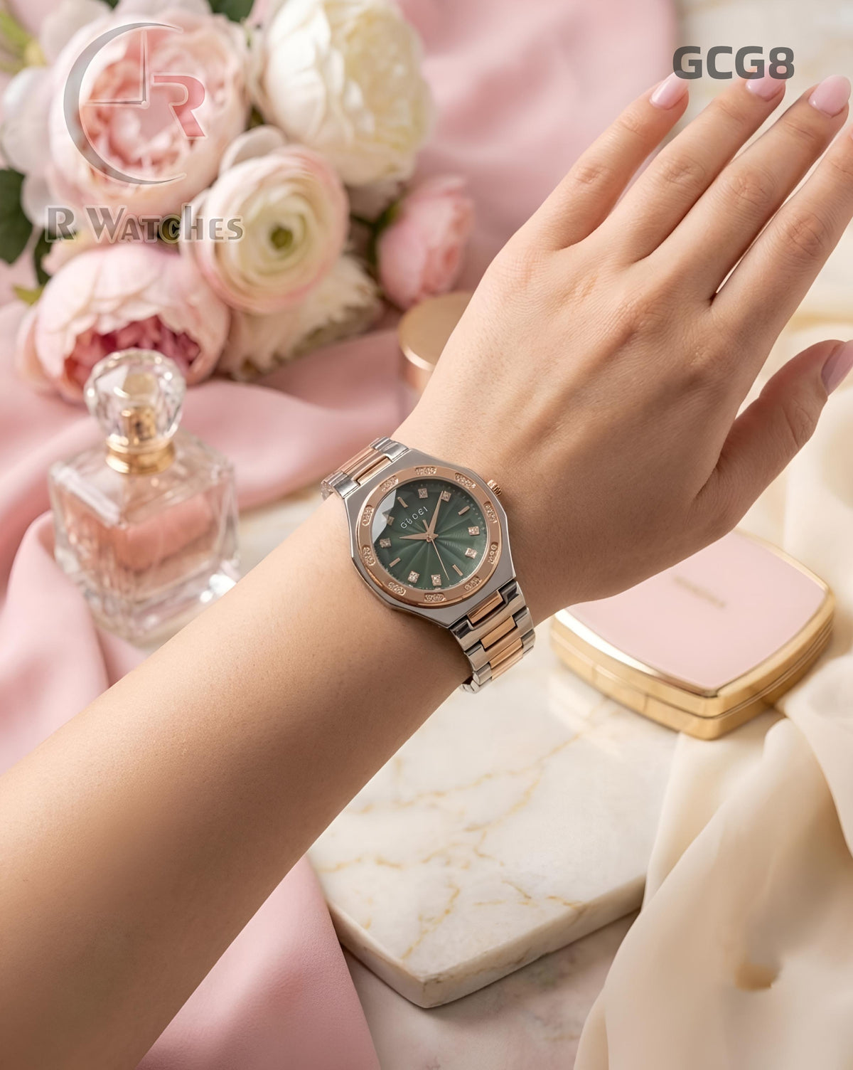 (OS)🖤⭐ Gucci girls dual tone green (GCG8)