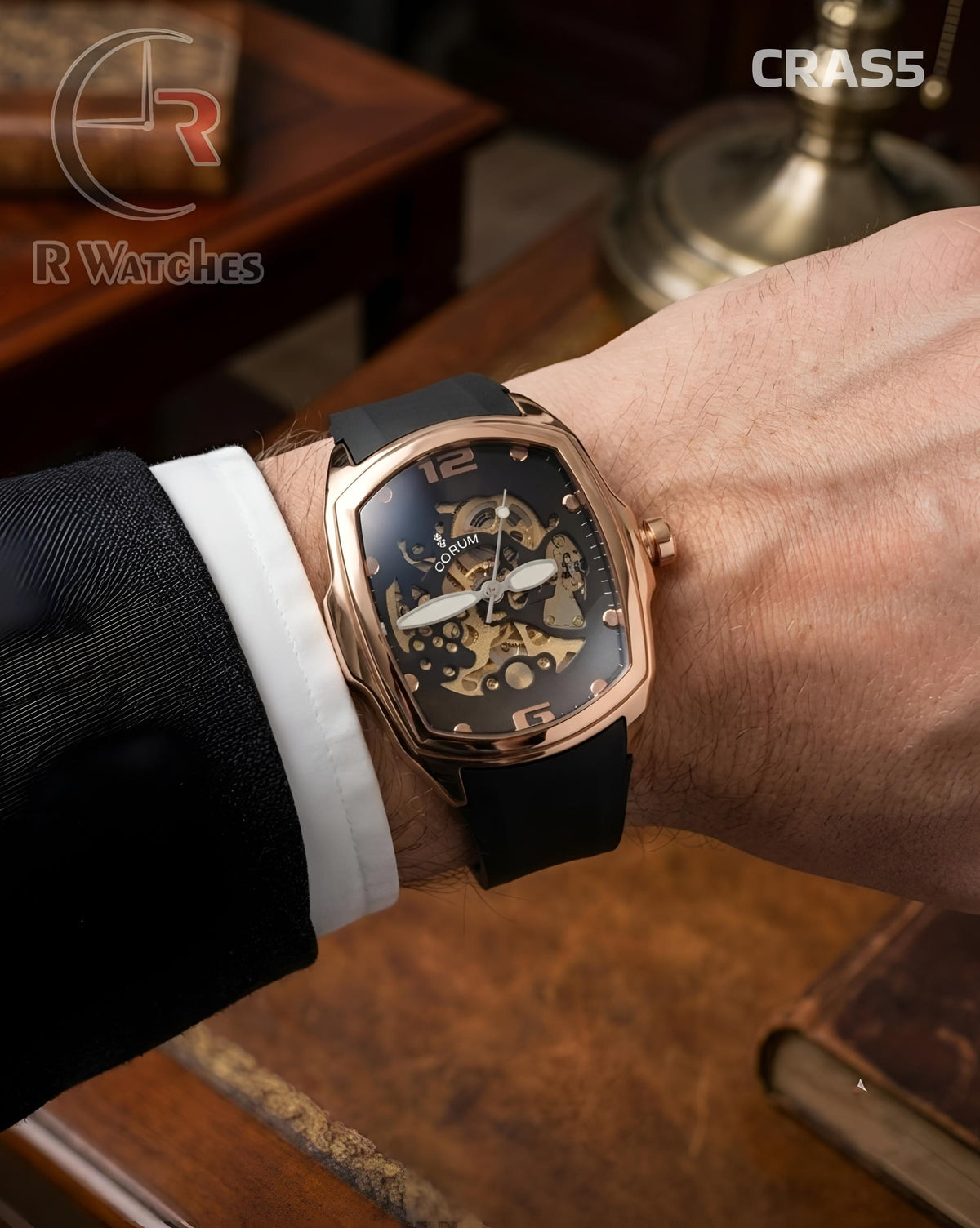 (SS)🖤 Corum automatic silicon rose gold black (CRAS5)