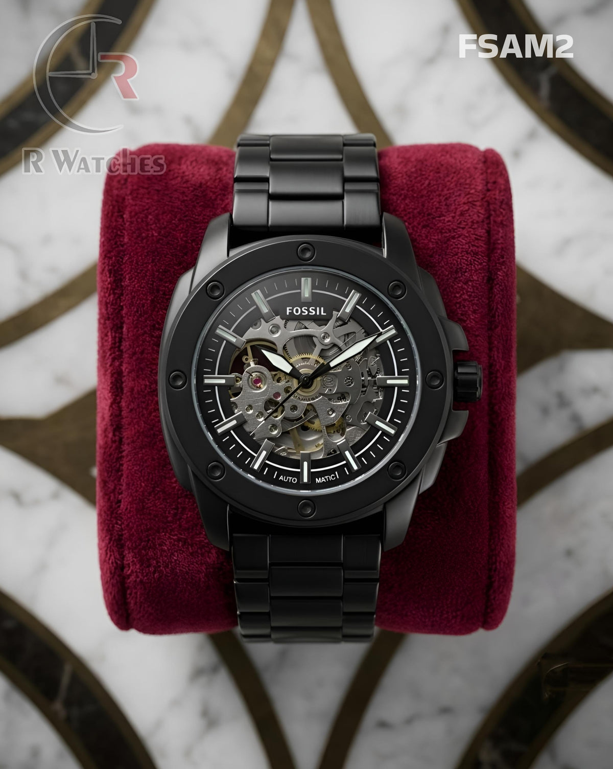 (OS)🖤⭐ Fossil Automatic Black Silver (FSAM2)