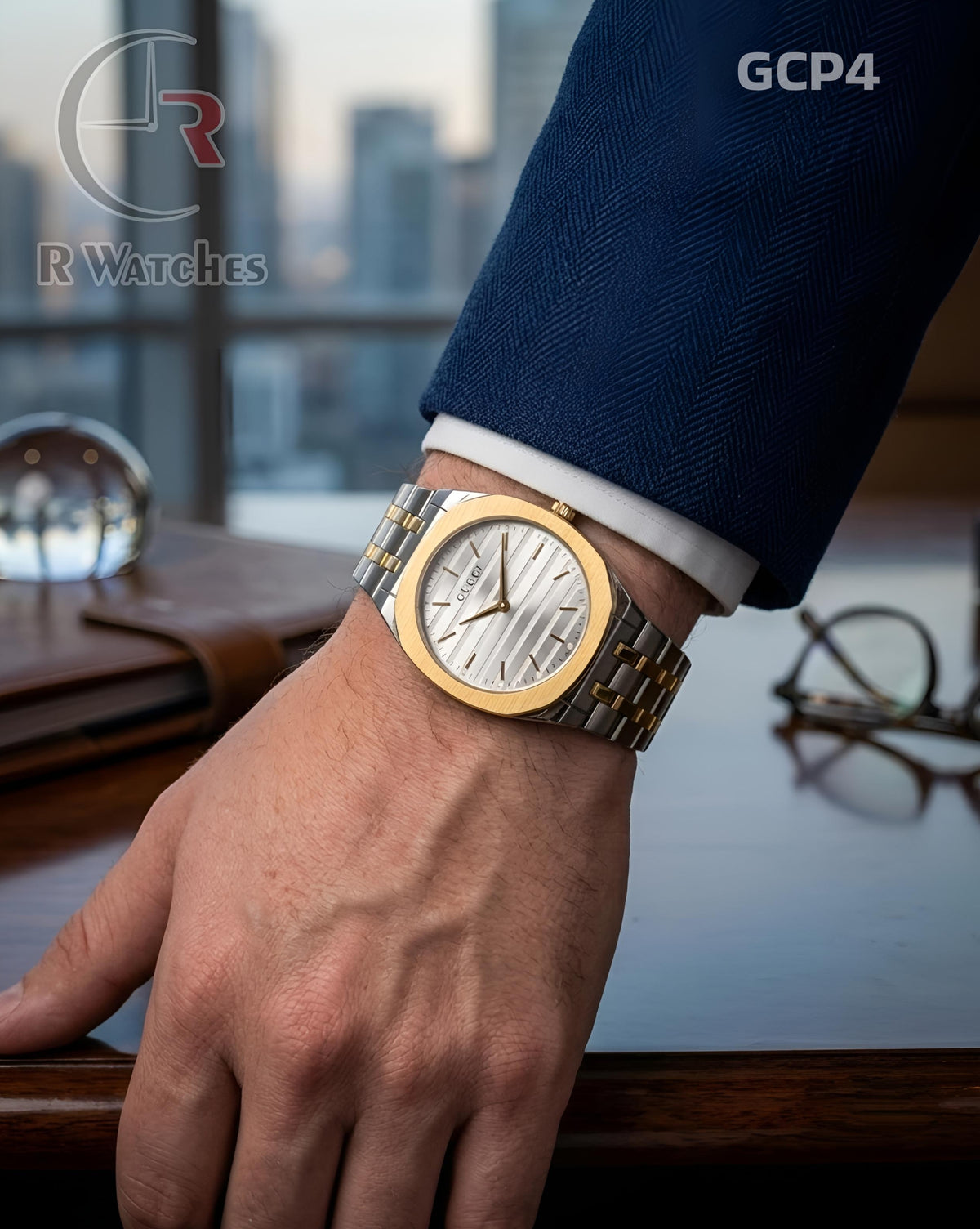 (OS)🖤⭐ Gucci Dual Tone White Dial (GCP4)