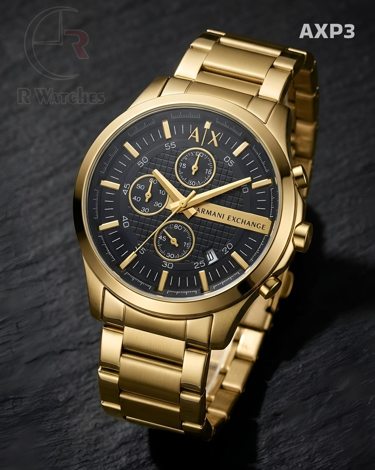 (SS)🖤⭐ AX Gold Black Dial (AXP3)