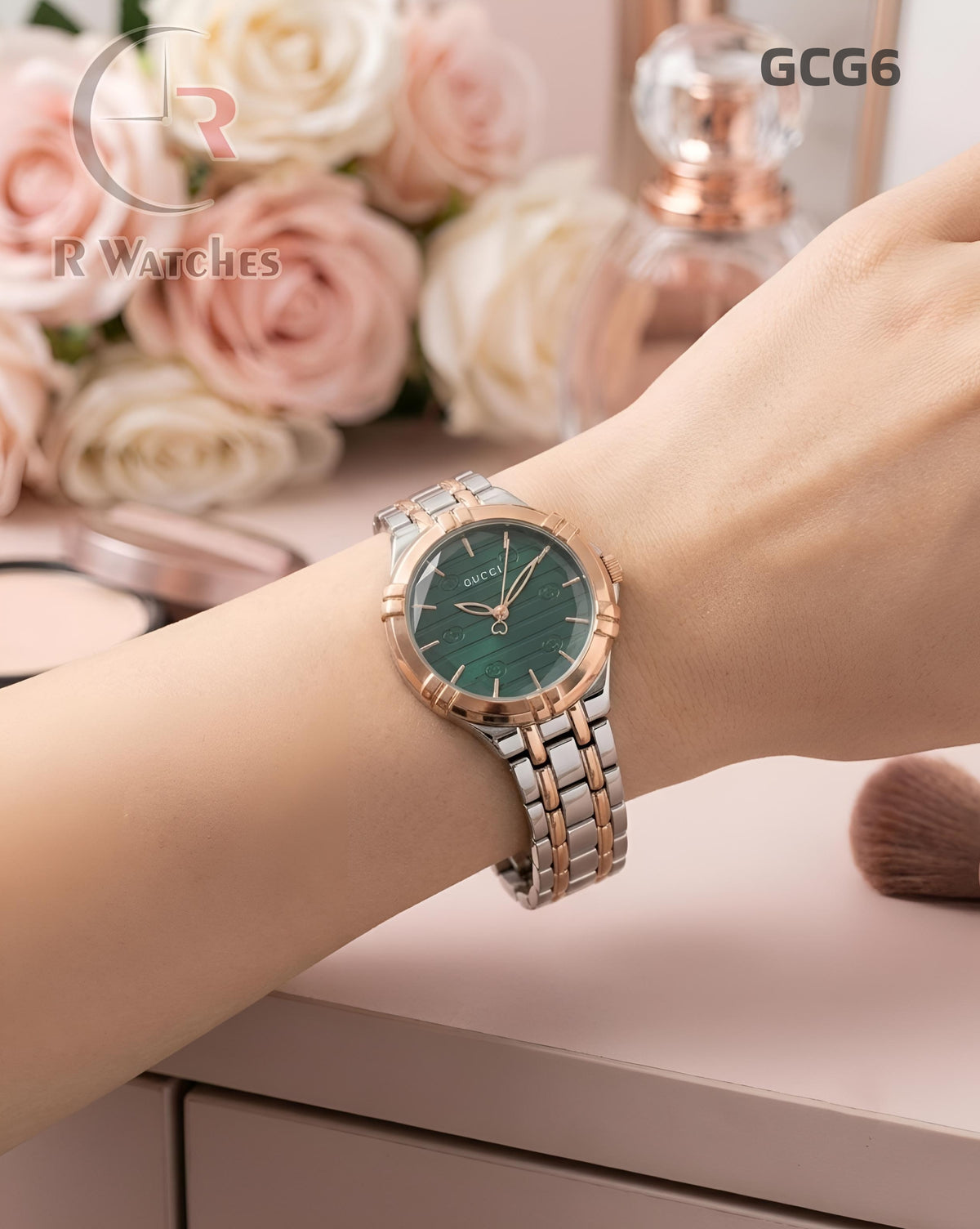(OS)🖤⭐ Gucci girls dual tone green (GCG6)