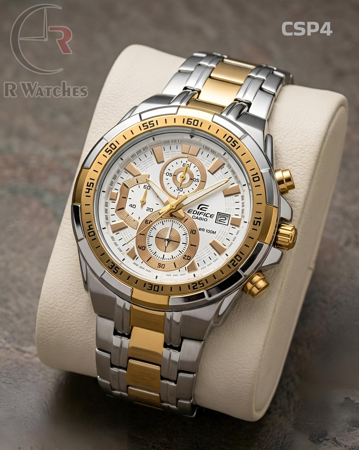 (SS)🖤⬆️⭐ Casio Edifice dual tone white (CSP4)