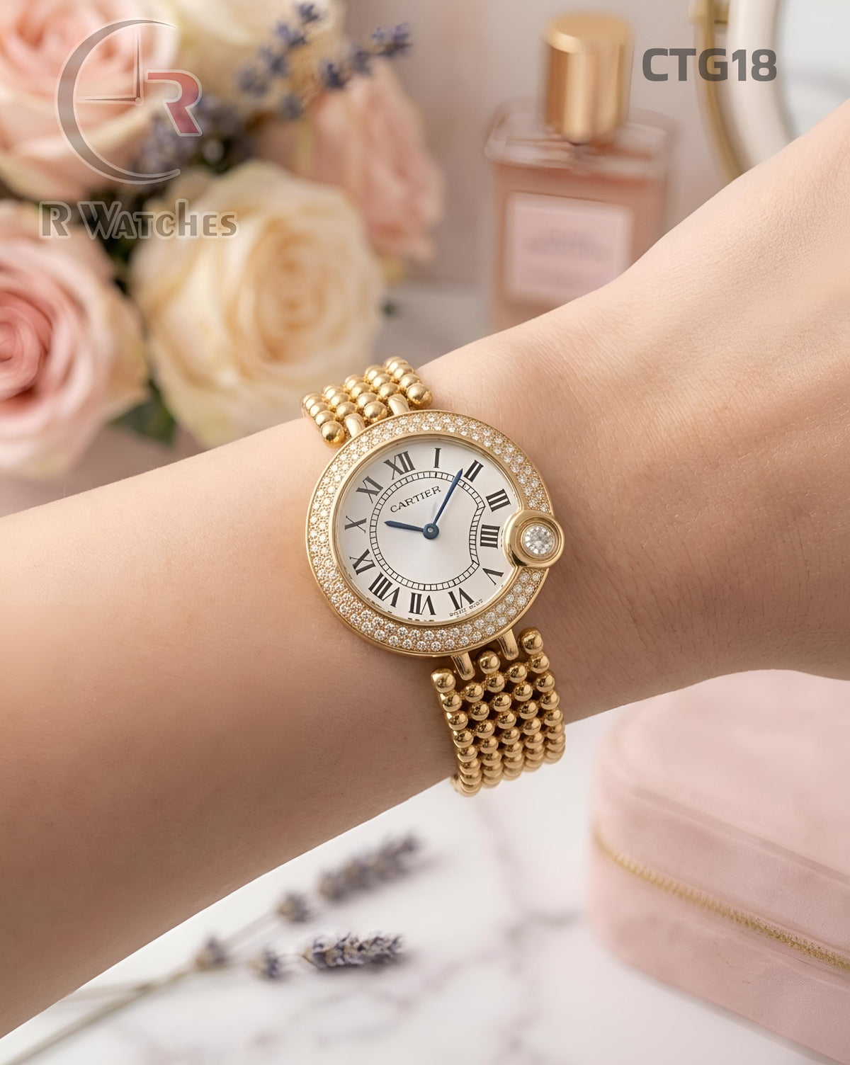 (OS)🖤⬆️🔁 Cartier girls Gold White (CTG18)