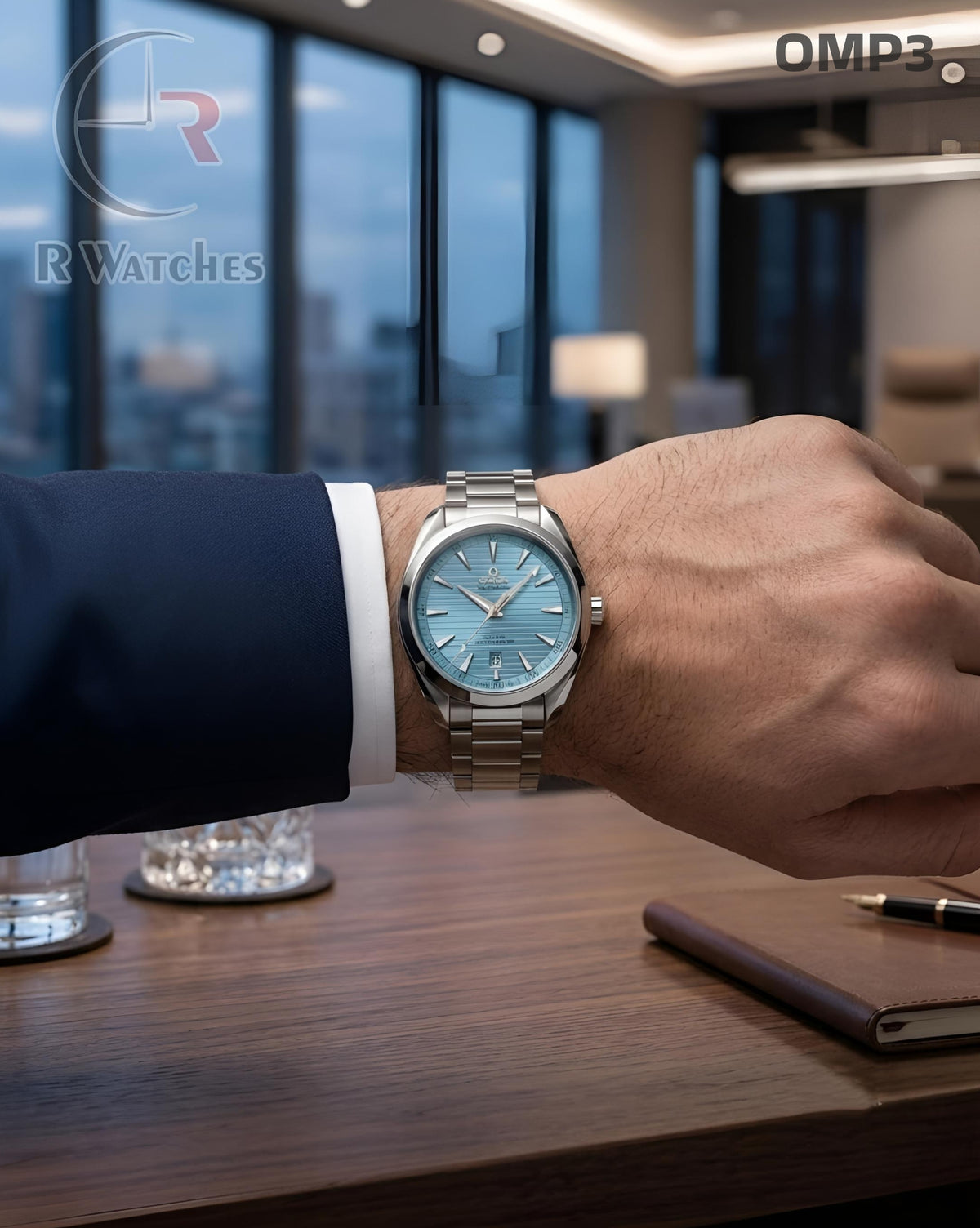 (OS)🖤 Omega Silver Light Tiffany Blue (OMP3)