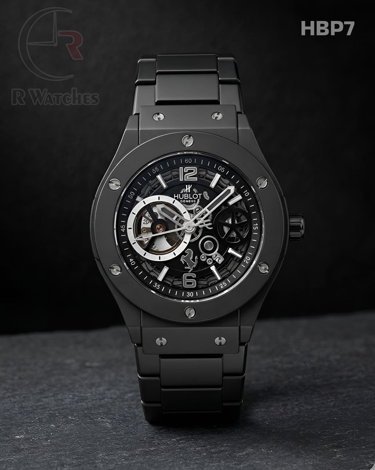 (SS)🖤⬆️⭐ Hublot Machinery Full Black (HBP7)