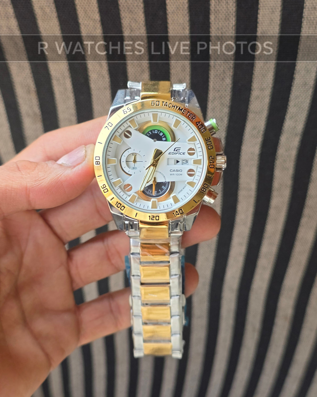 (OS2)🖤⭐ Casio Edifice Dual Tone white (CSP22)