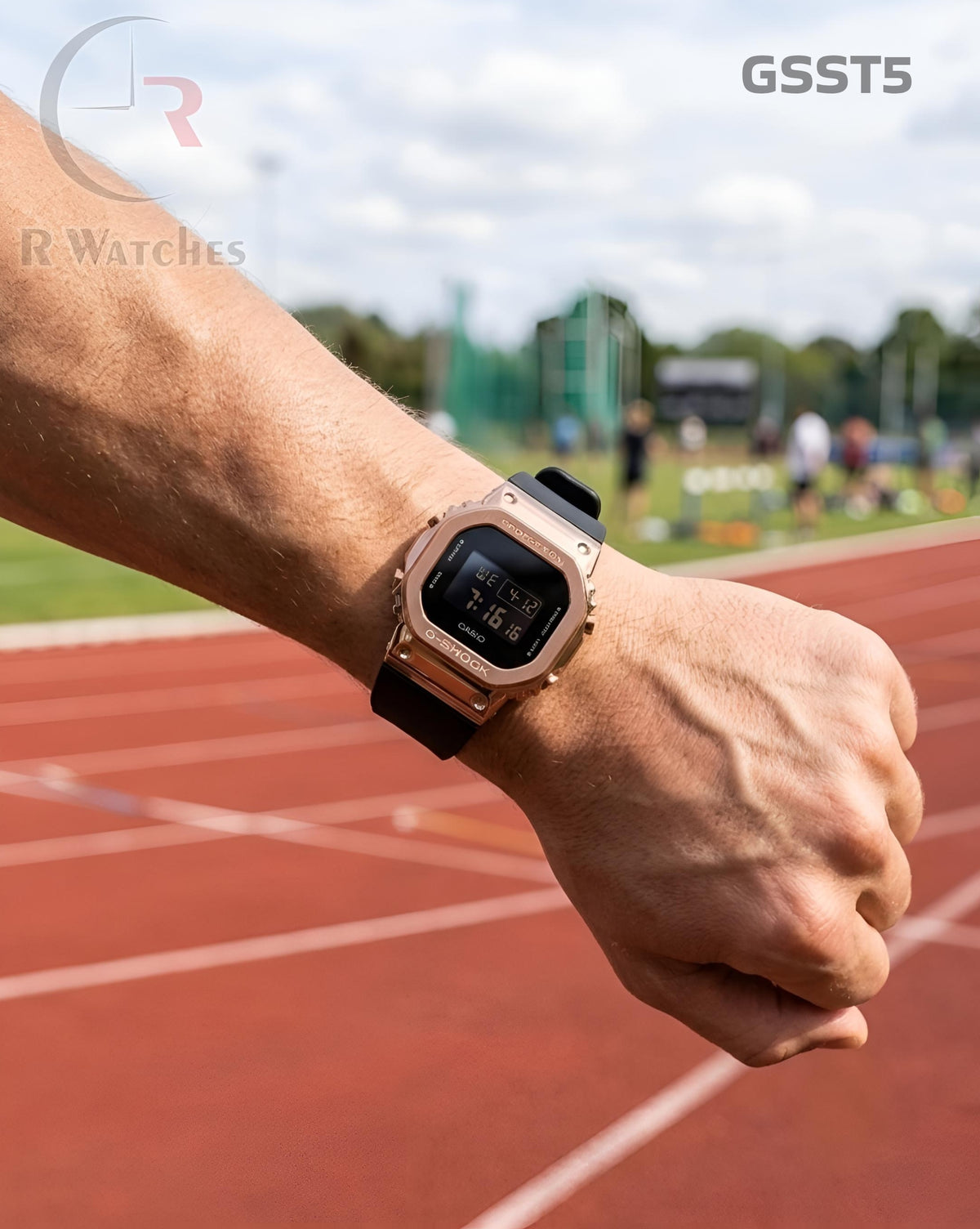 (OS2)🖤⬆️🔁⭐ G-Shock silicon rose gold (GSST5)