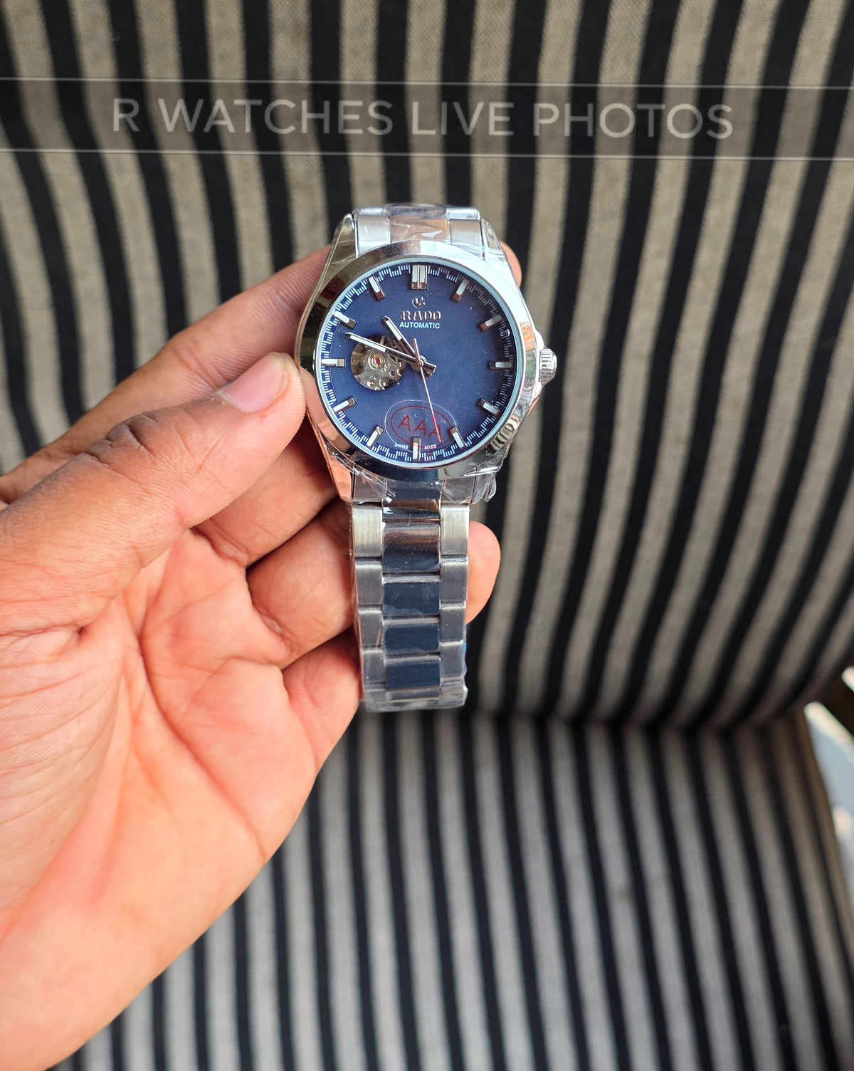 (OS)📷⭐ Rado Automatic Blue Silver (RDAM4)