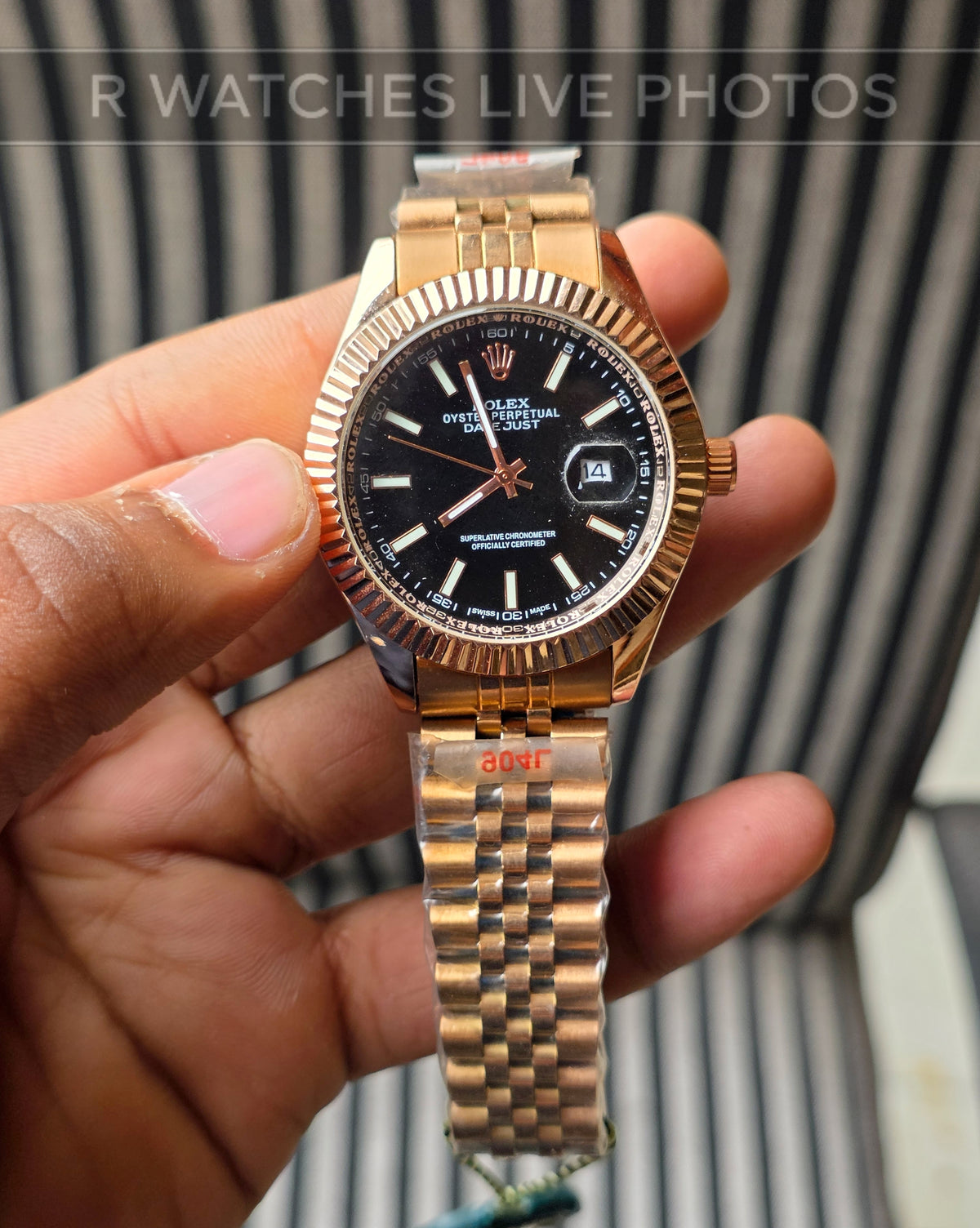 (OS)📷⭐ Rolex Rose Gold Black (RXP85)