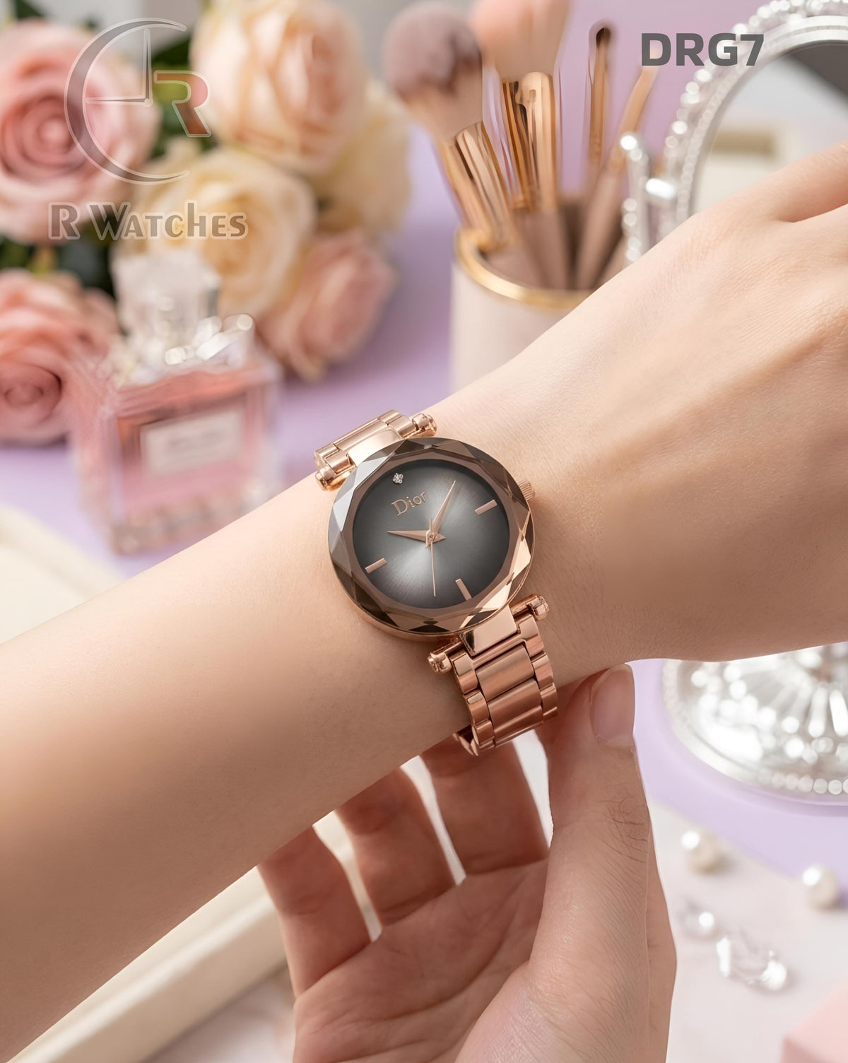 (OS)🖤⬆️🔁 Dior Girls Diomond Cut Rose Gold Brown (DRG7)