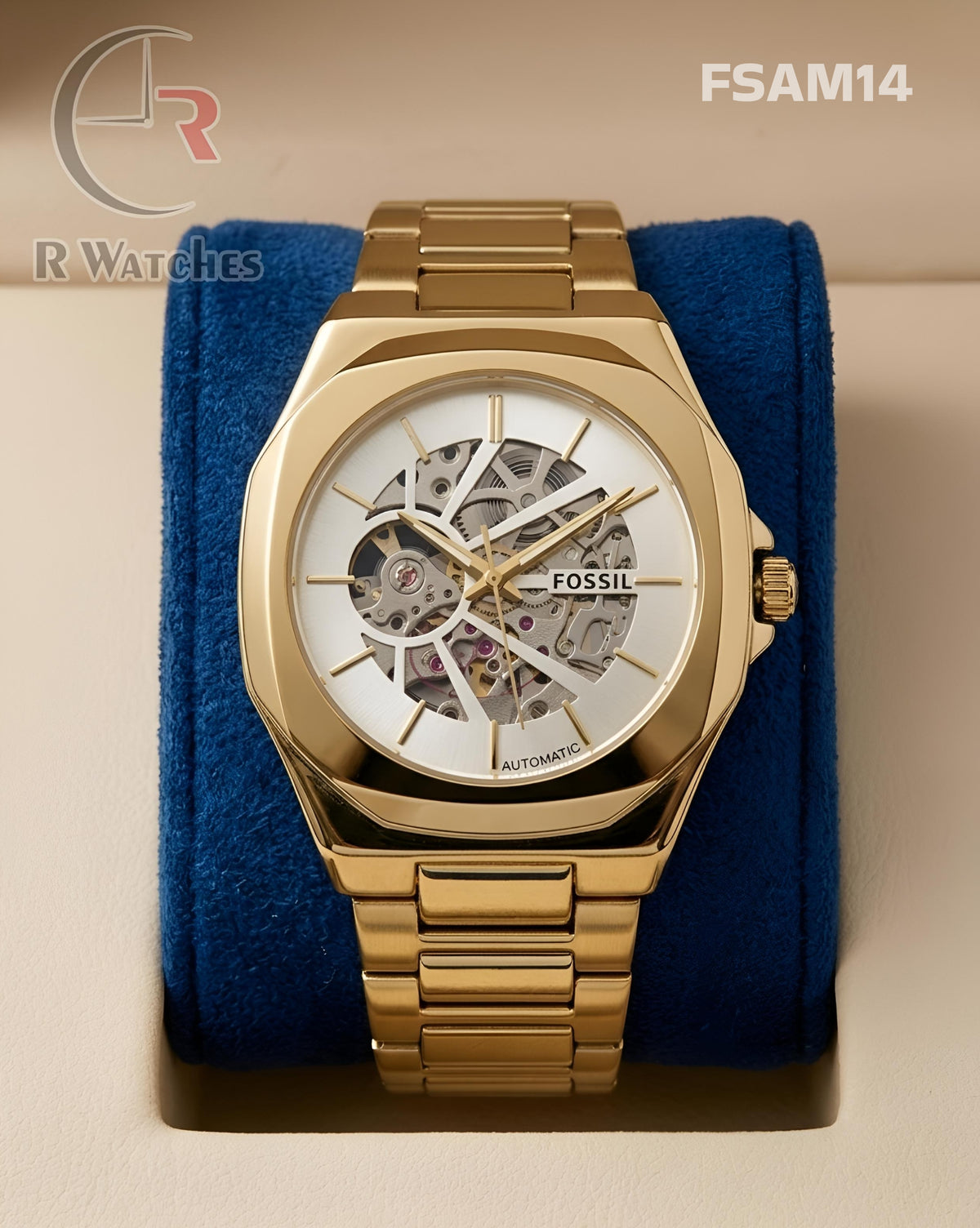 (OS)🖤⬆️ Fossil Automatic Gold White (FSAM14)