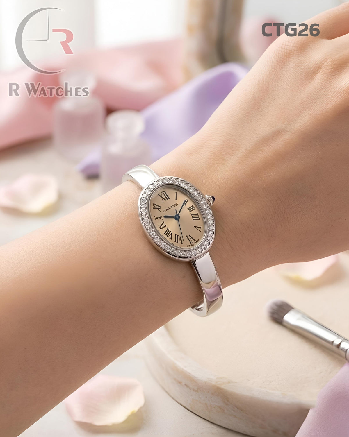 (SS)π€β¬οΈCartier Girls Diamond Silver Off White (CTG26)