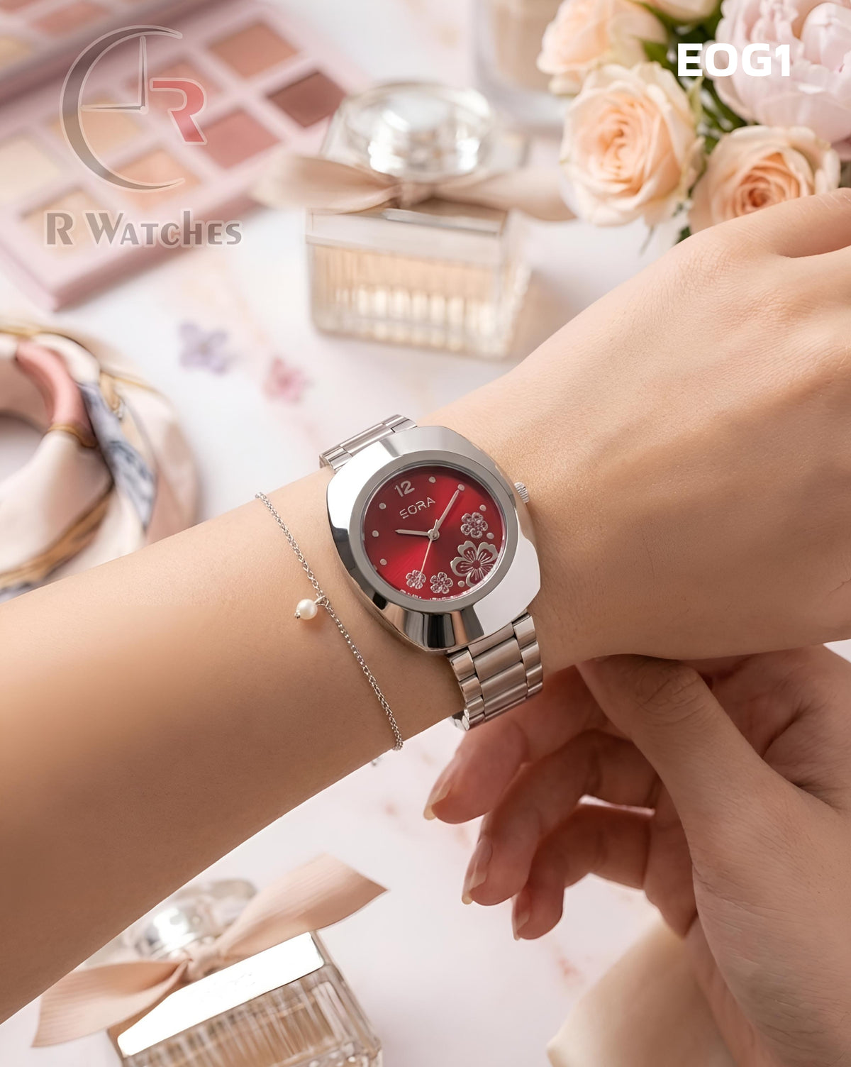 (OS)🖤⭐ Eora Girls Silver Red Dial (EOG1)