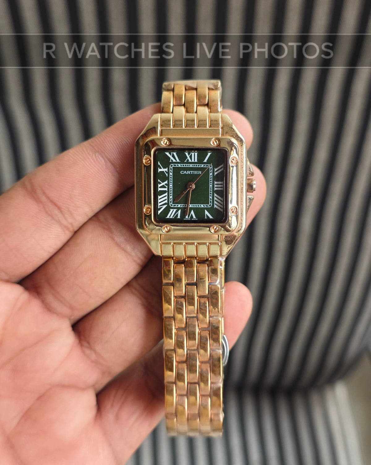 (OS)🖤⭐ Cartier Girls Rose Gold Green (CTG3)