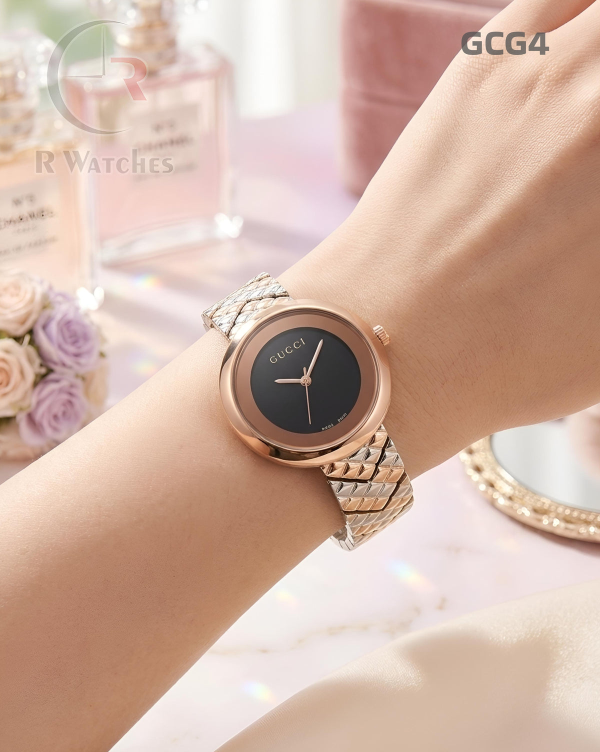 (OS)🖤⭐ Gucci Girls Dual Tone Black (GCG4)