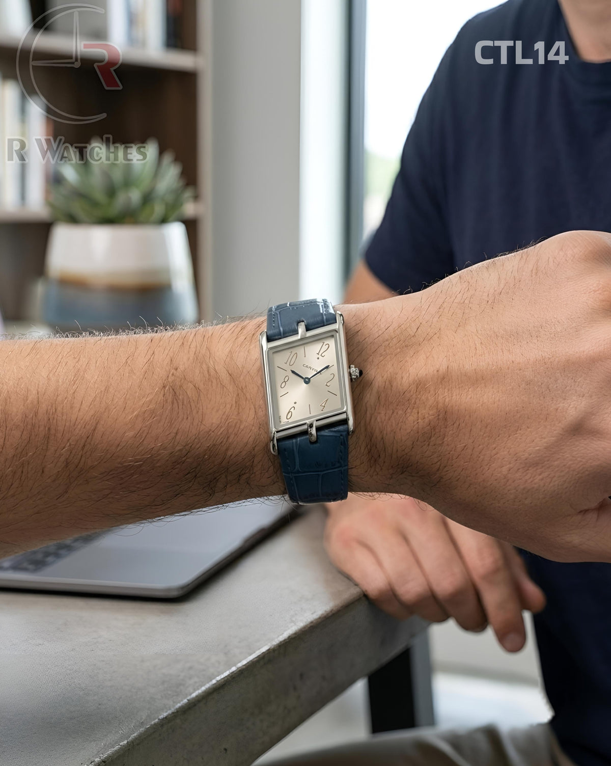 (SS)🖤 Cartier Leather Silver Blue (CTL14)