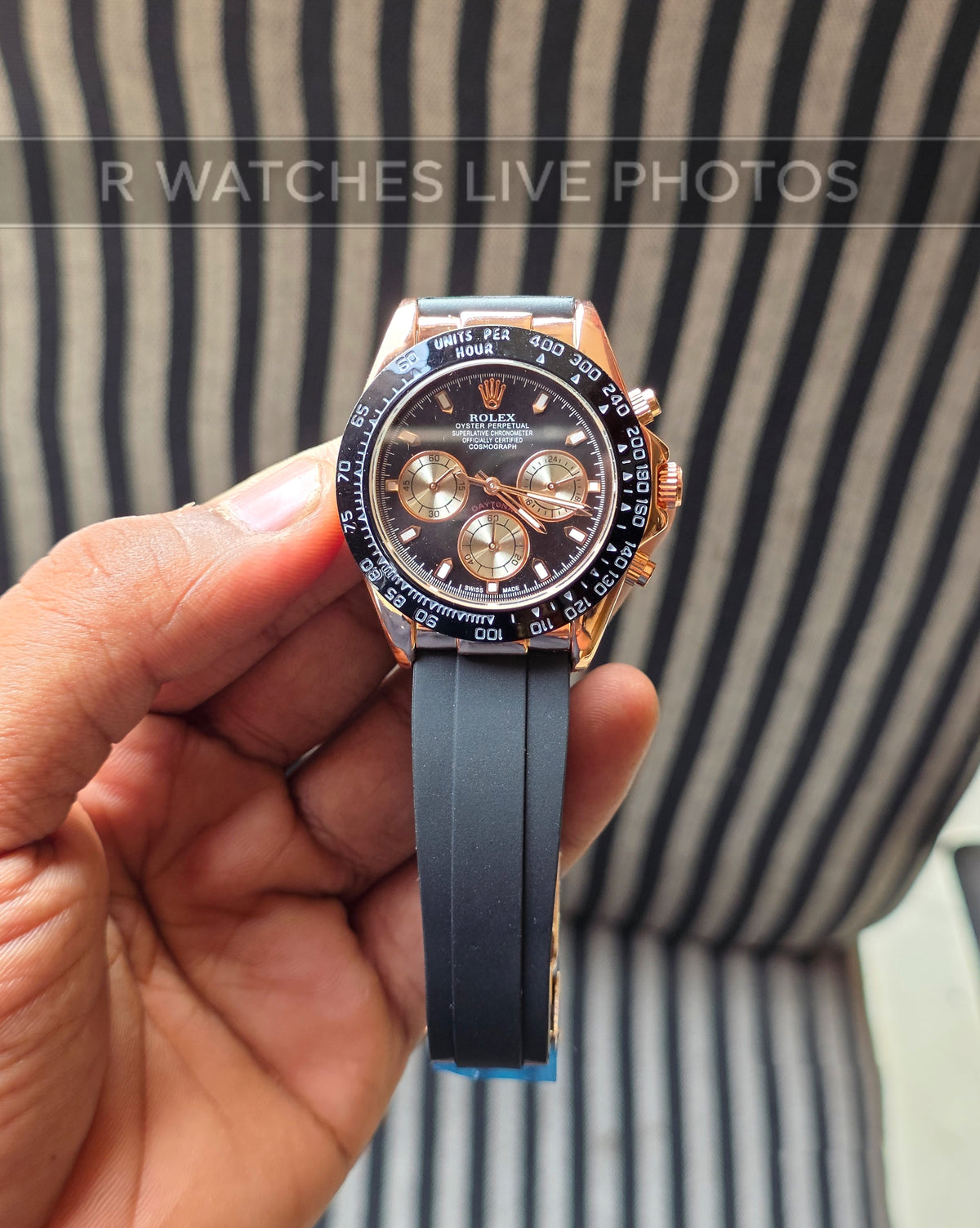 (SS)π·β¬οΈβ Rolex Silicon Black Rose Gold (RXS6)
