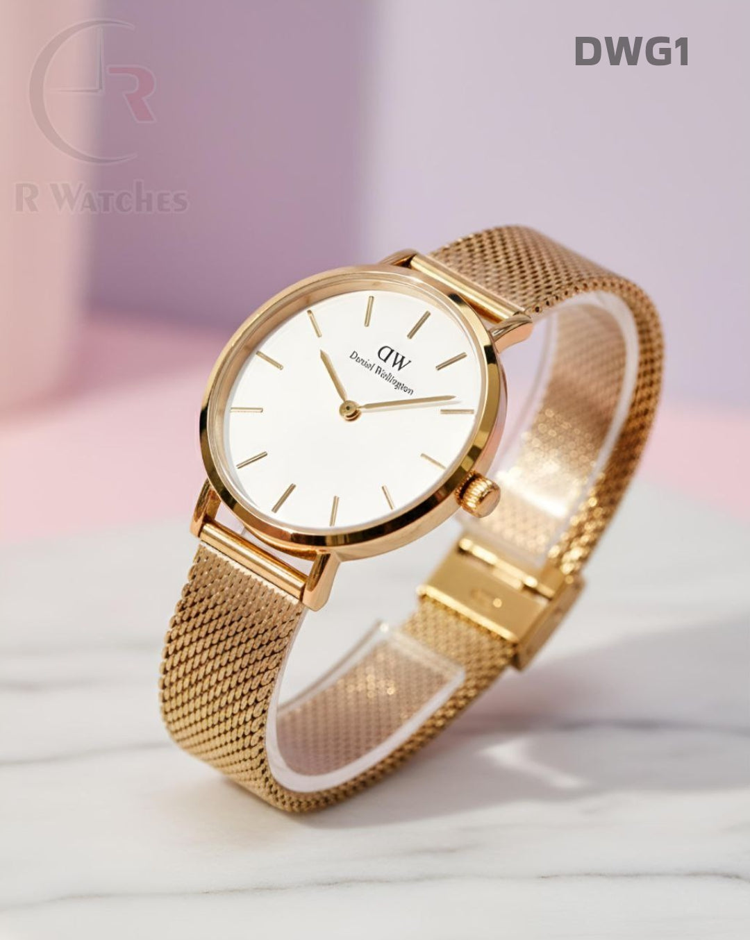 (OS2)🖤⬆️ DW Girls Gold White Dial (DWG1)
