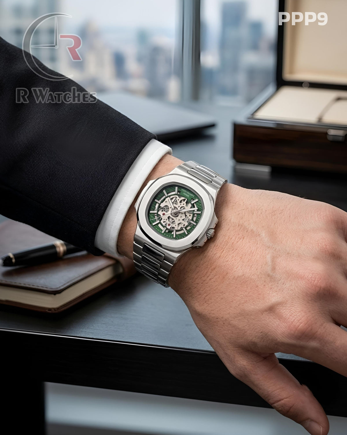 (OS)π€β¬οΈβ Patek Philippe New Silver Green (PPP9)