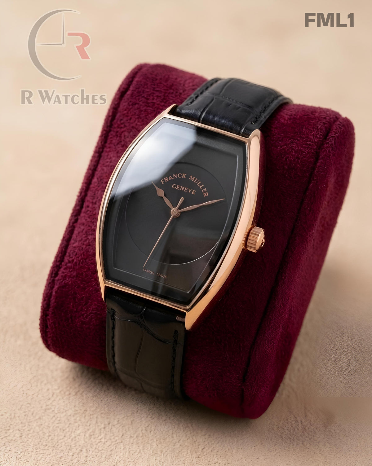 (OS2)🖤⭐ Frank Muller leather Rose Gold (FML1)