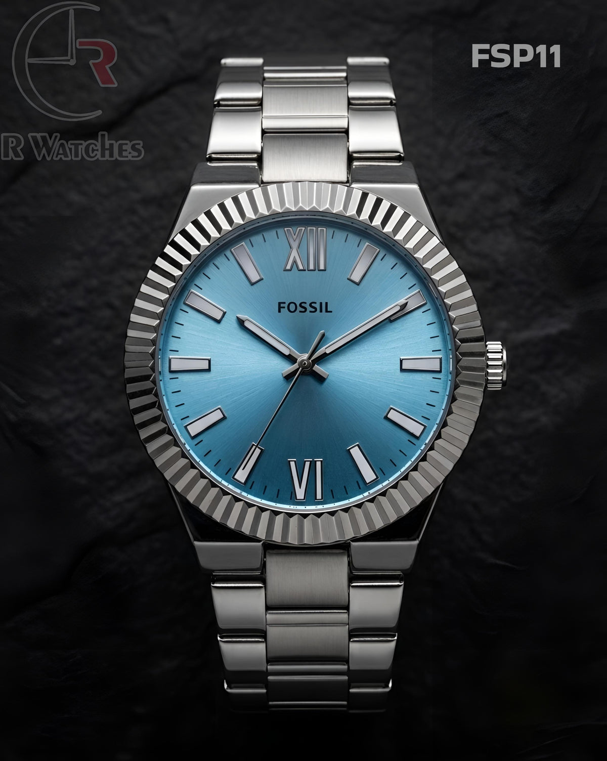 (SS)🖤⬆️⭐ Fossil Silver Tiffany Blue (FSP11)