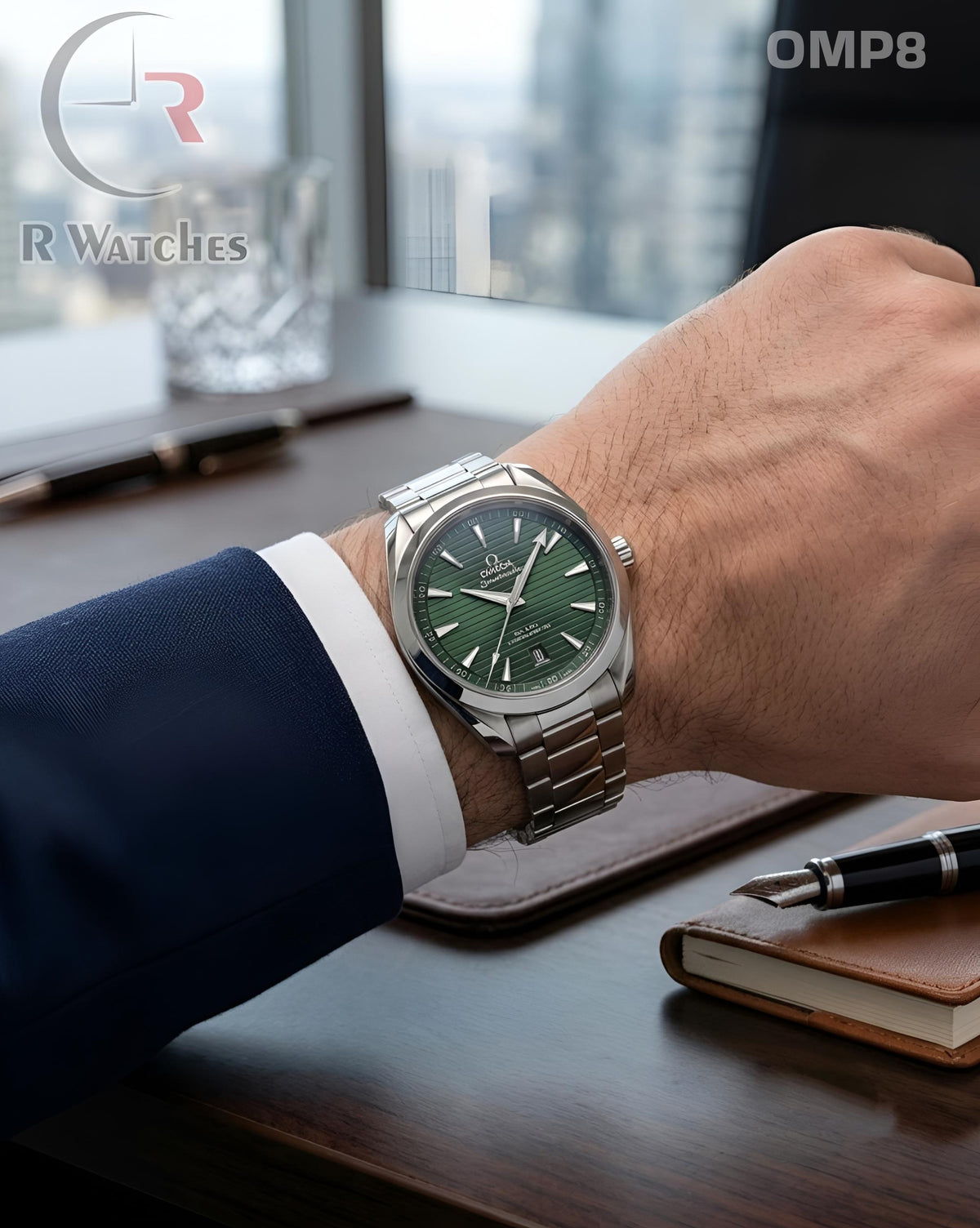 (OS)🖤⬆️ Omega Seamaster silver Green (OMP8)
