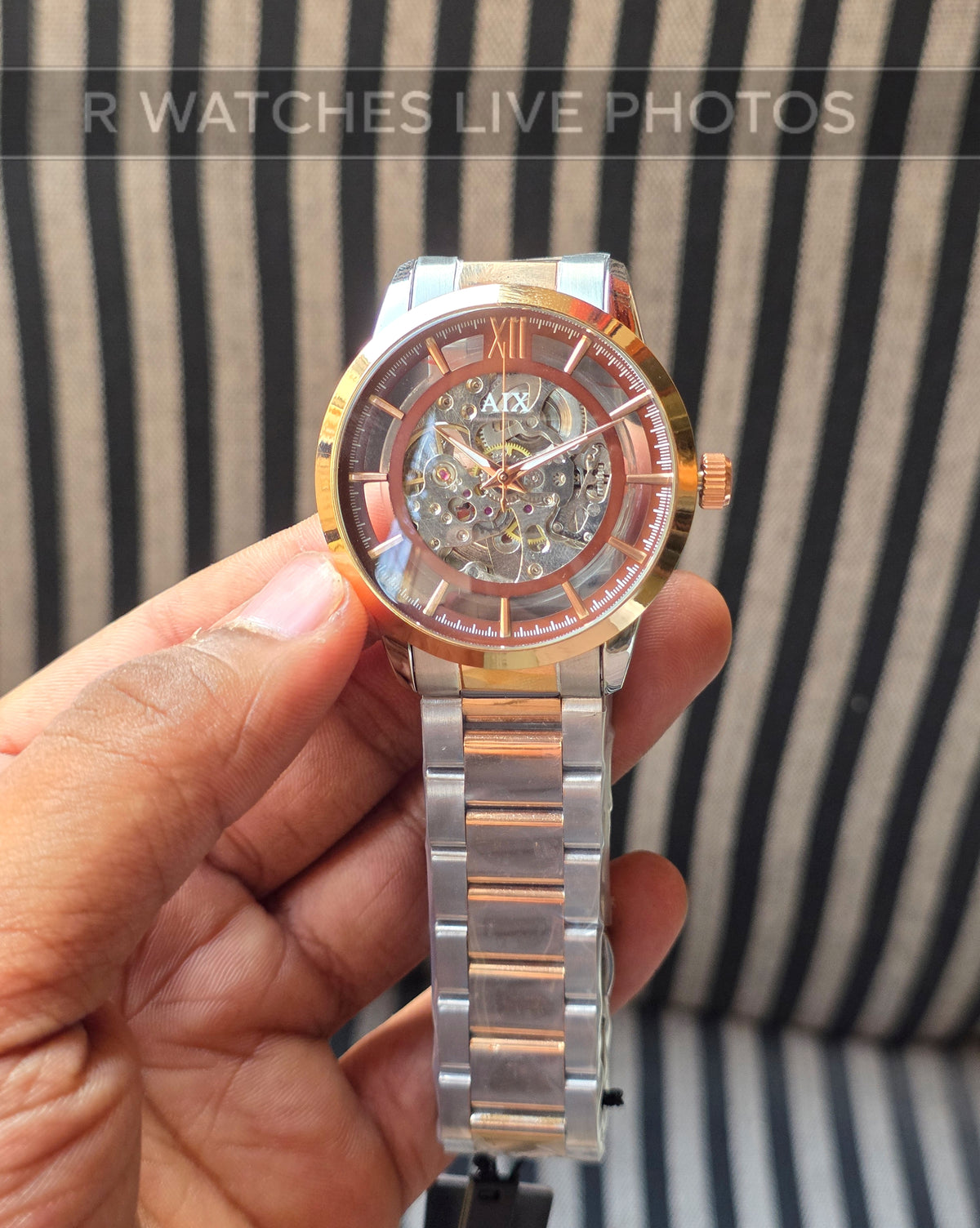 (OS)🖤⭐ AX Automatic Rose Gold Black (AXAM7)