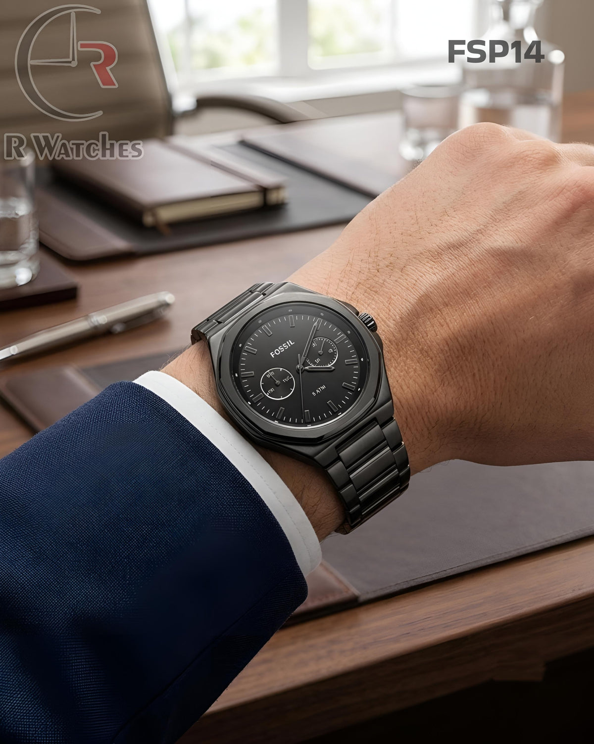 (OS)🖤⭐ Fossil Full Black (FSP14)