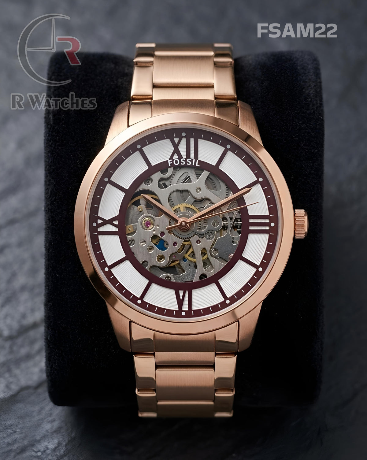 (OS)🖤⭐ Fossil Automatic Brown Rose Gold (FSAM22)