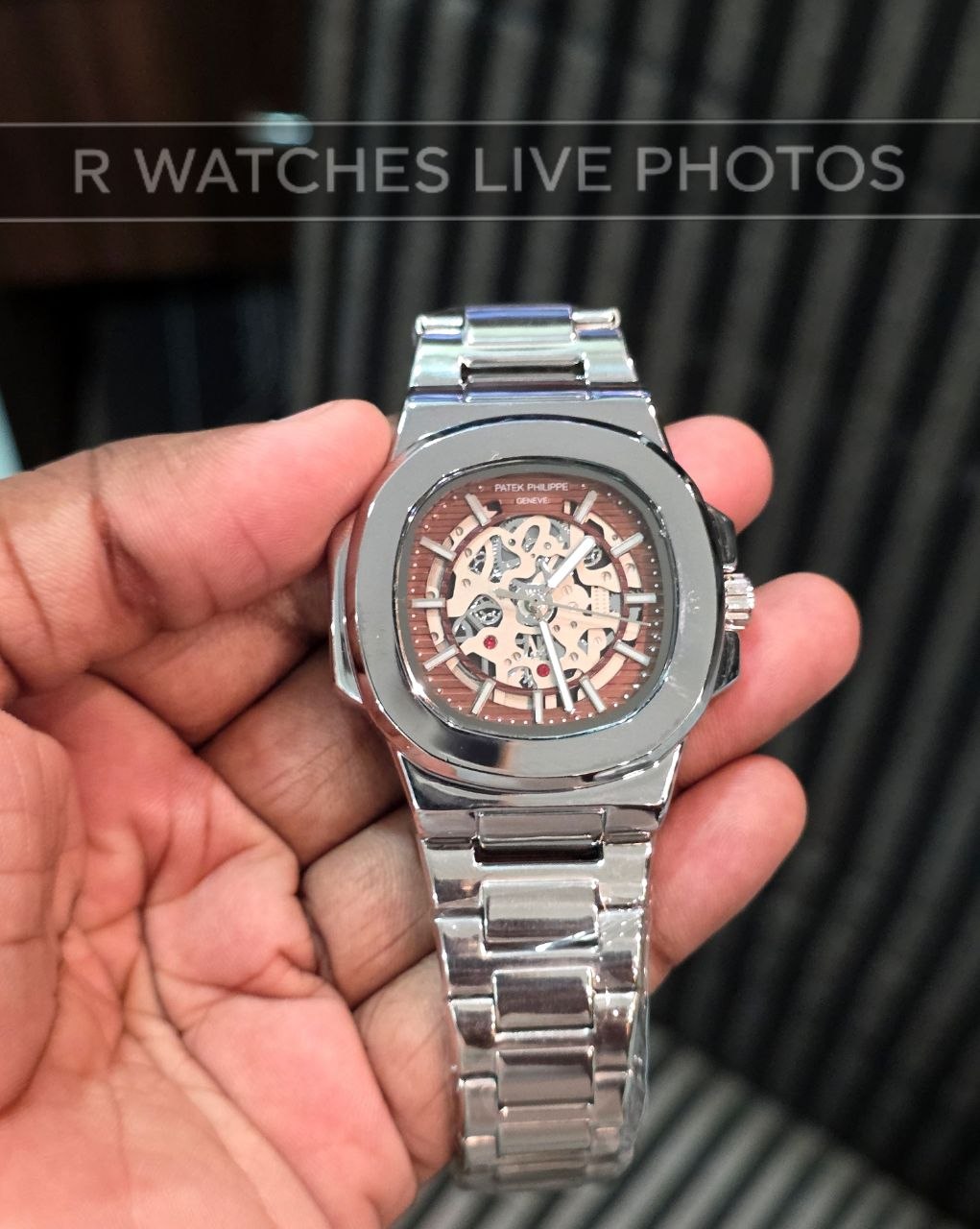 (OS3)π€β Patek Philippe Machinery Silver Brown (PPP28)