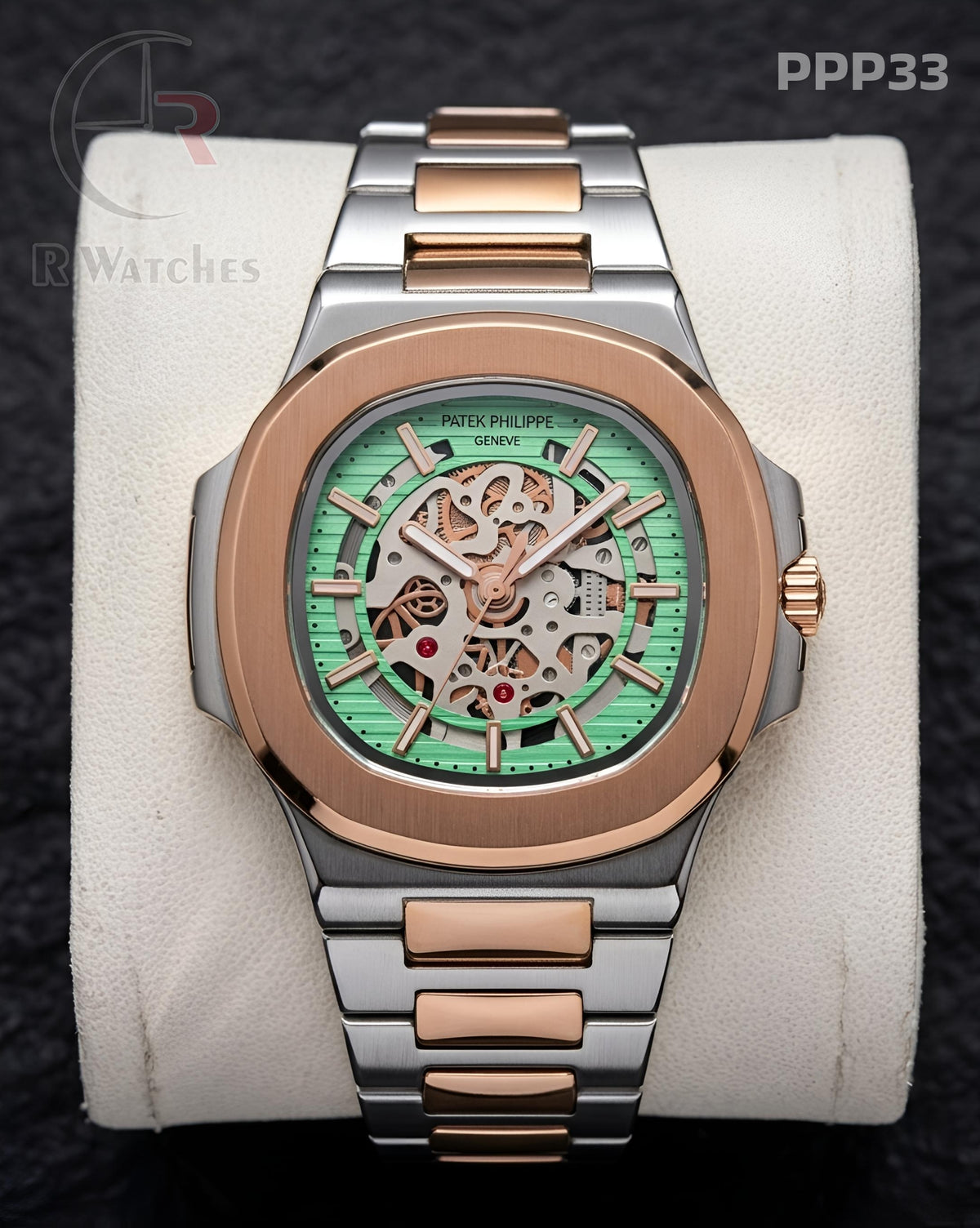 (OS)π€β Patek Philippe Machinery Rose Gold Green (PPP33)