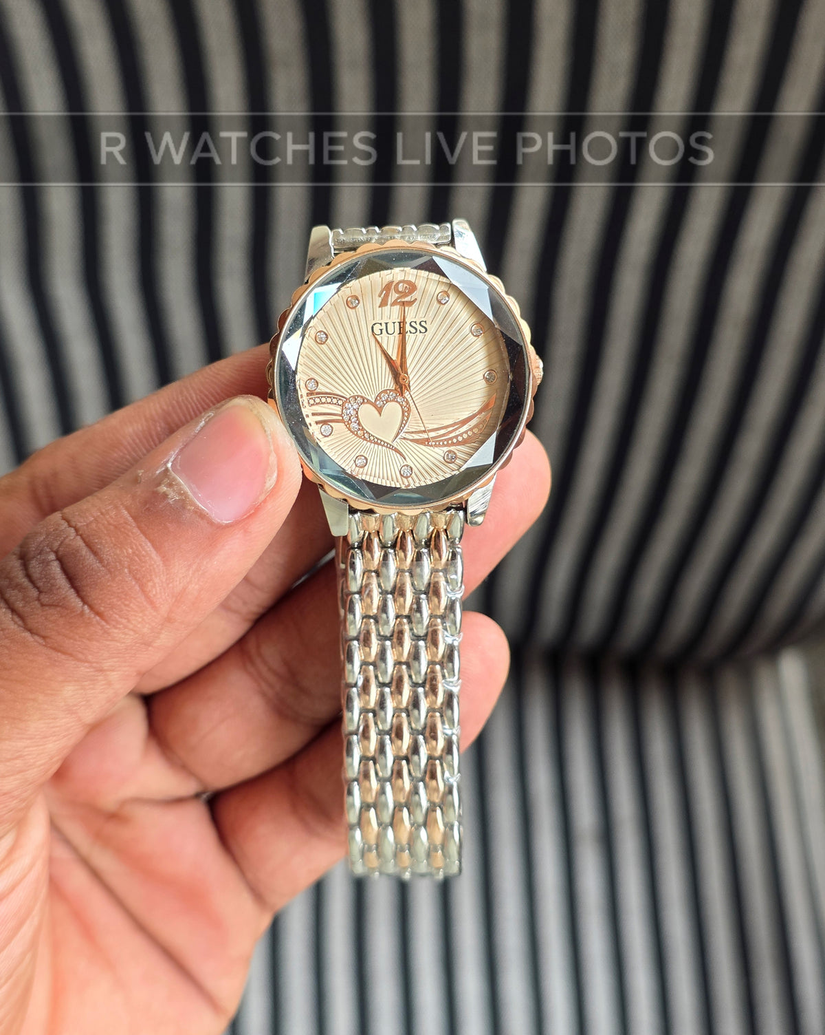(OS)🖤⭐ Guess Girls Diamond Cutt Rose Gold Pink (GUG44)