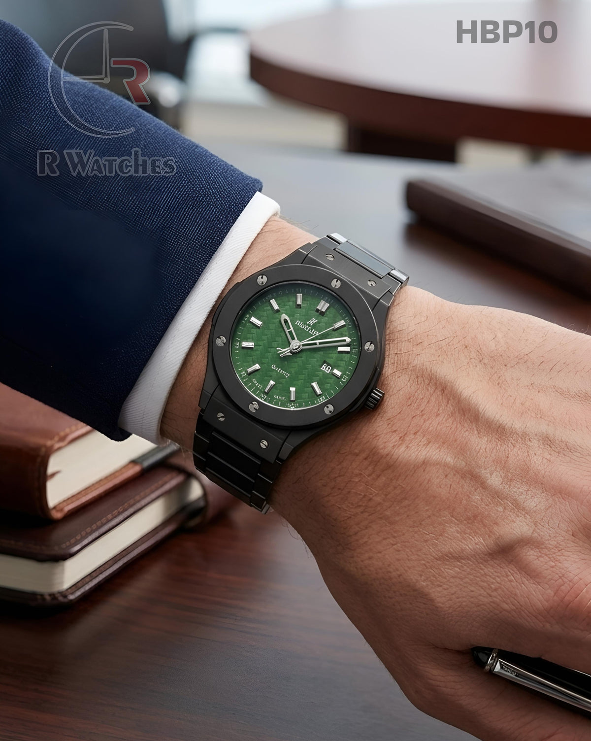 (OS2)🖤⭐ Hublot Machinery Black Green (HBP10)