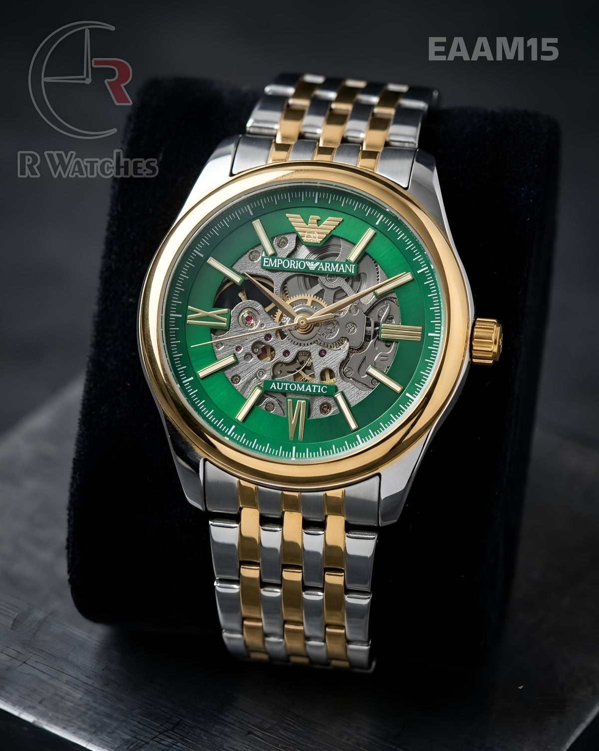 (OS)🖤⭐ Armani Automatic Dual Tone Green (EAAM15)