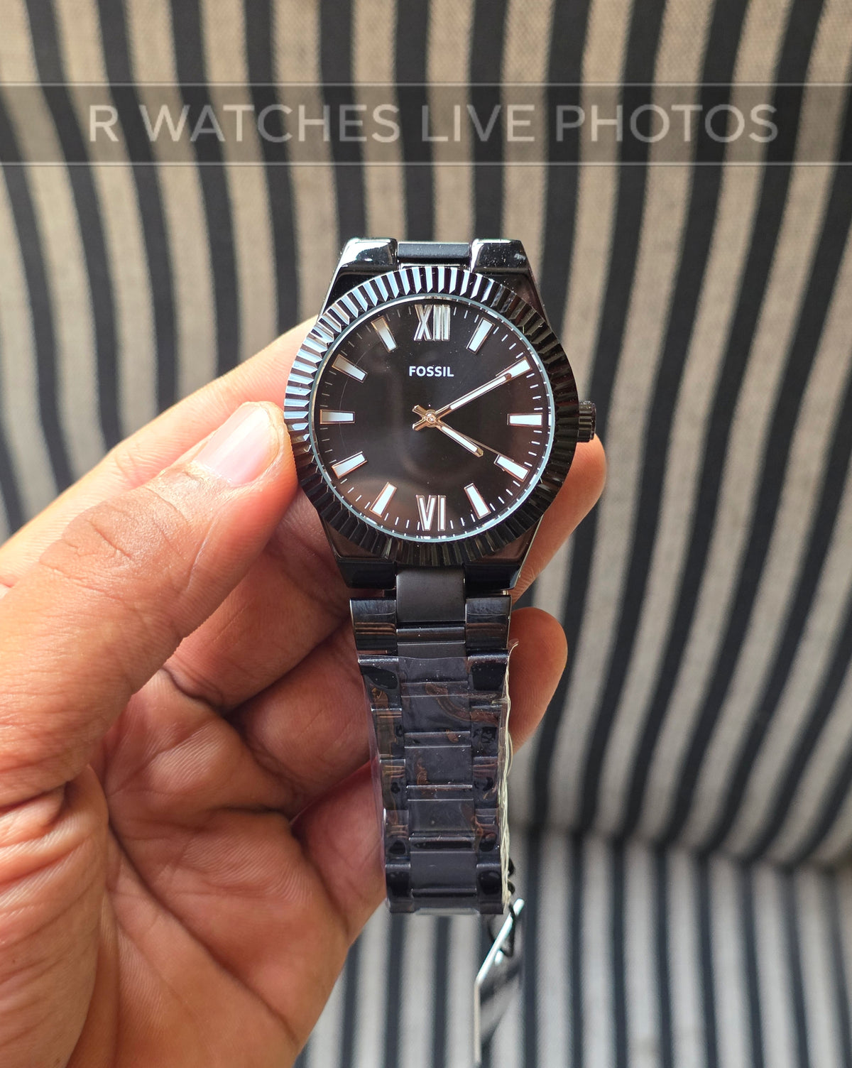 (SS)🖤⬆️⭐ Fossil Full Black (FSP9)