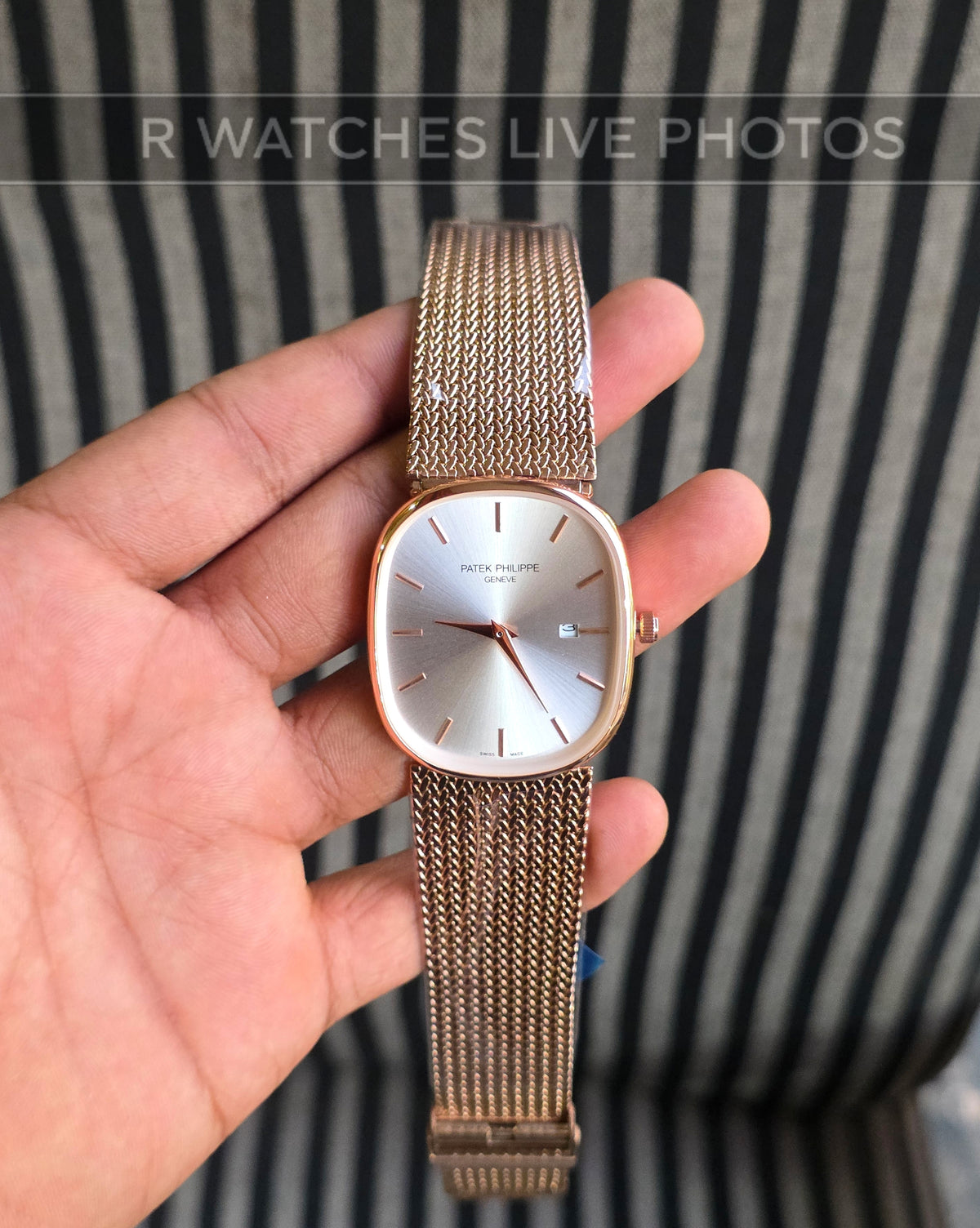 (OS)π€βPatek Philippe Square Rose Gold White (PPP7)